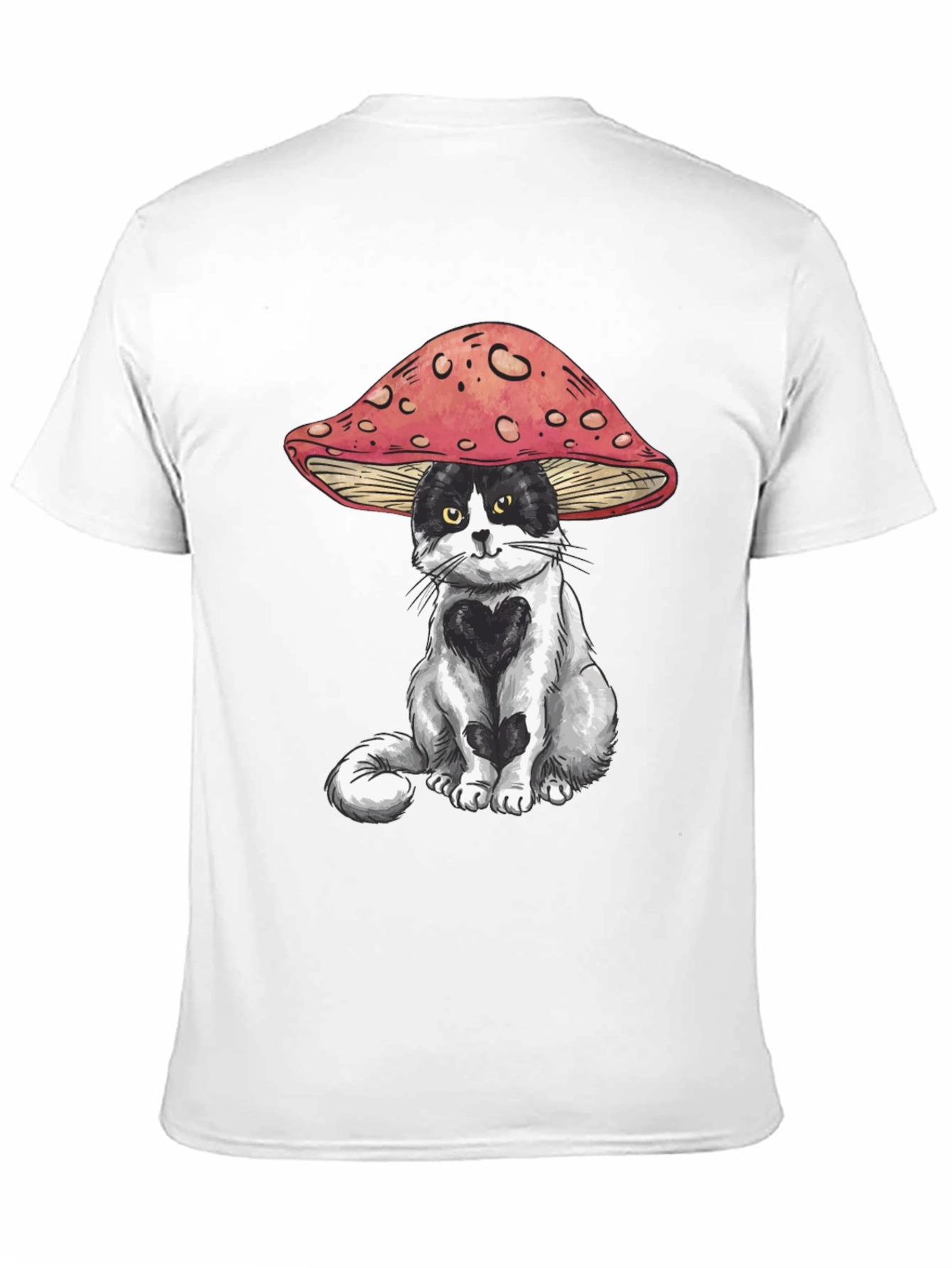 Mushroom Cat T-Shirt: Whimsical Graphic Tee