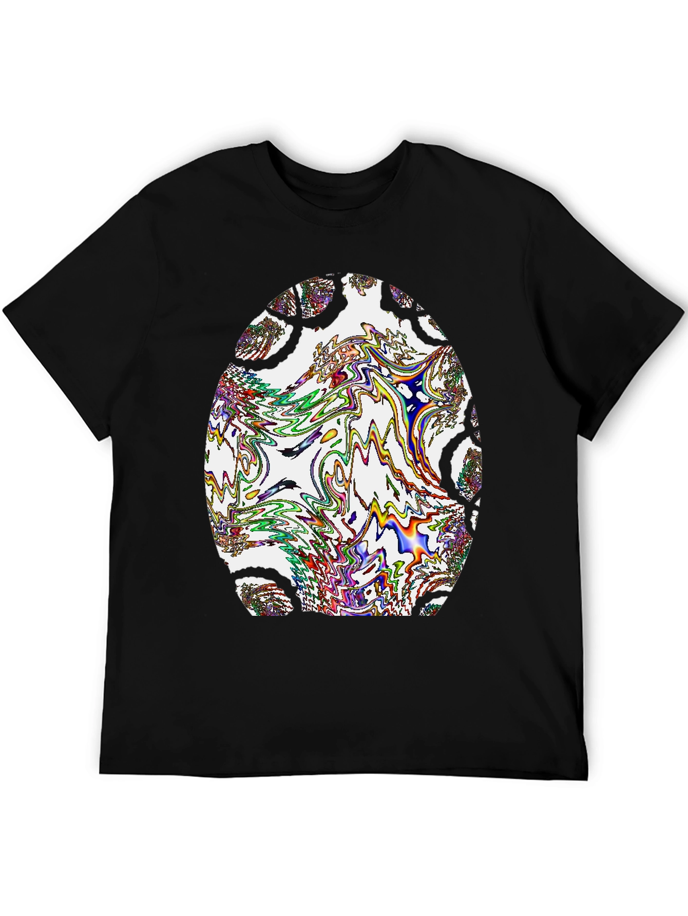 Abstract Art Mens Black T-Shirt