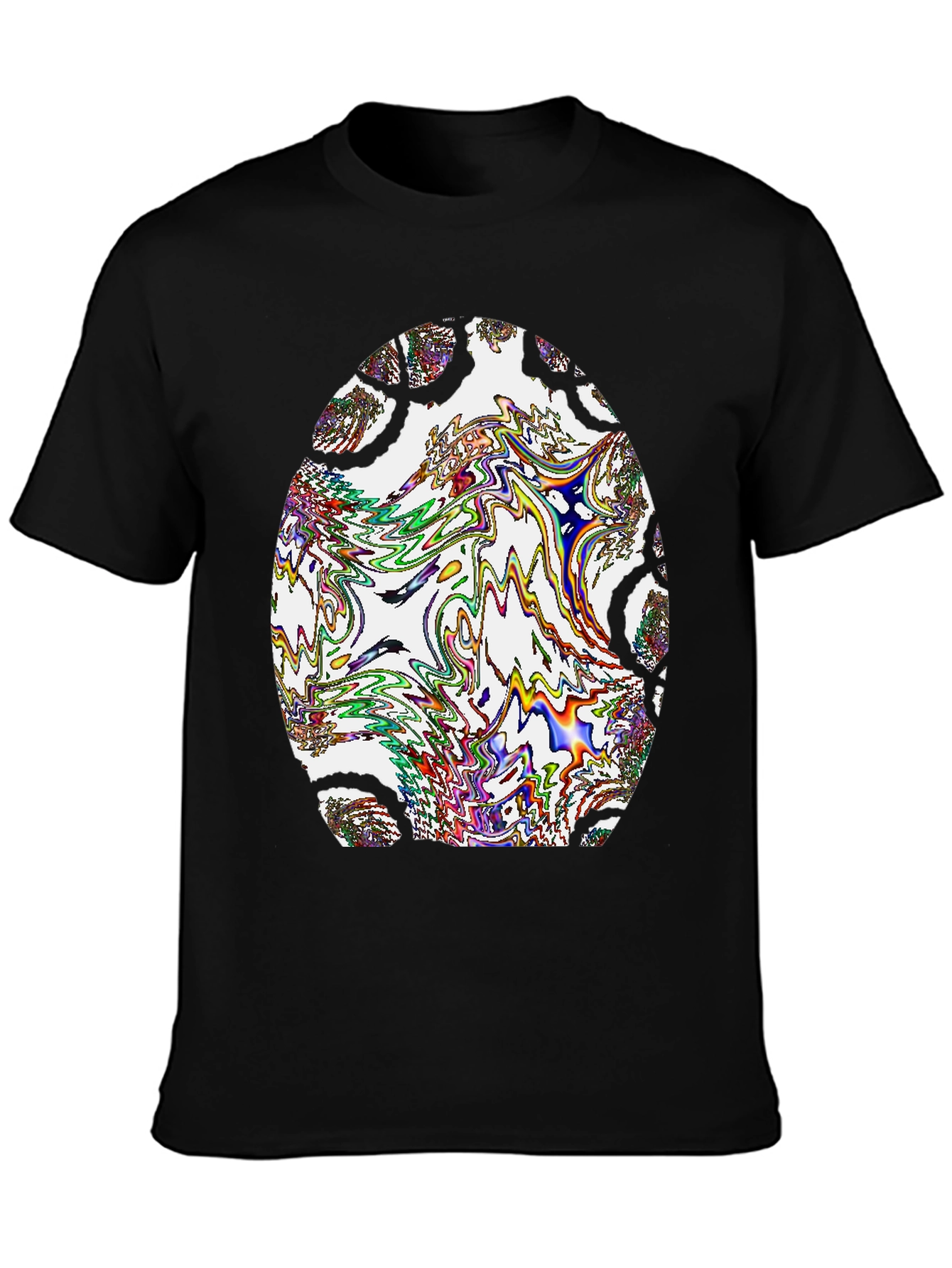 Abstract Art Mens Black T-Shirt