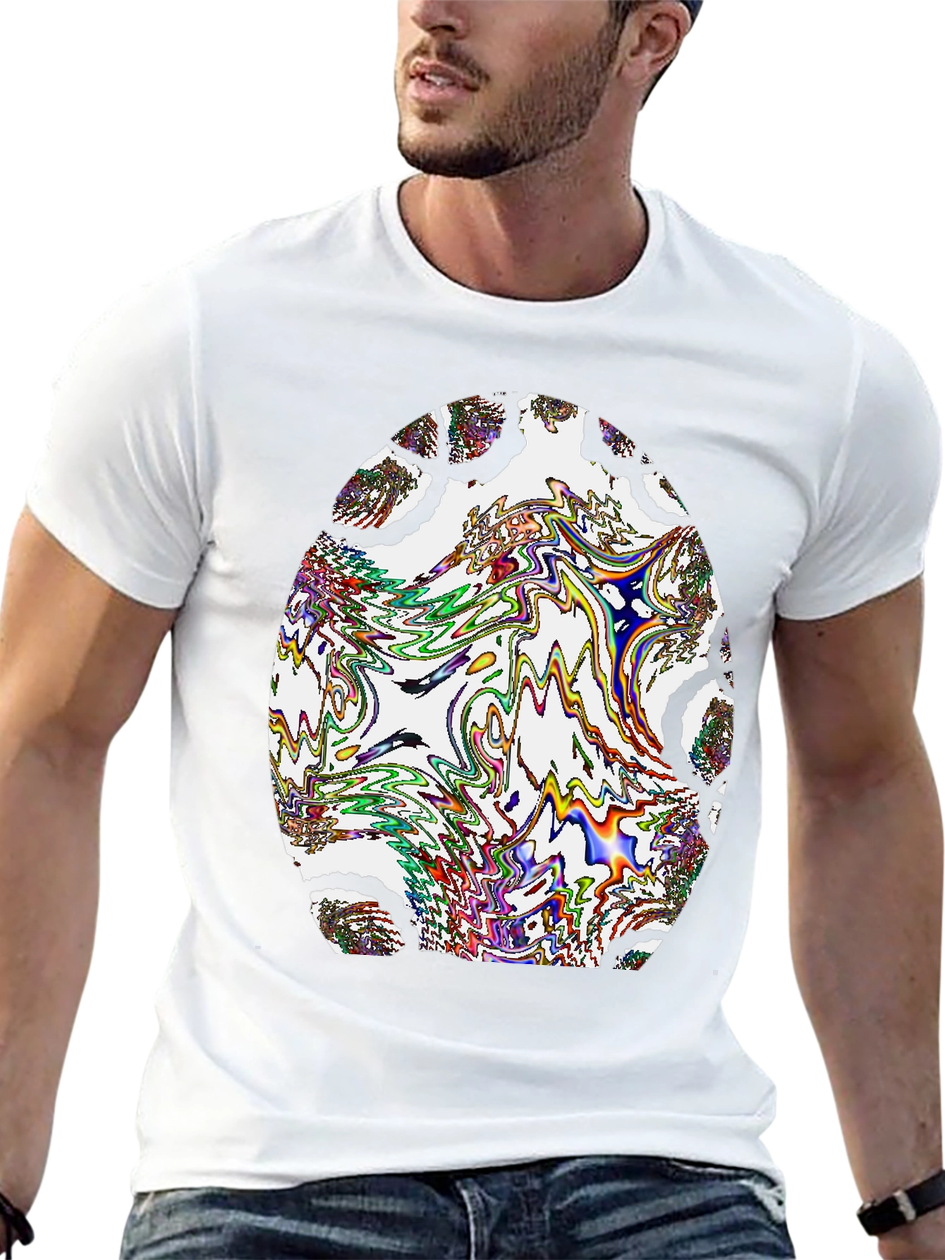 Abstract Art Mens Black T-Shirt