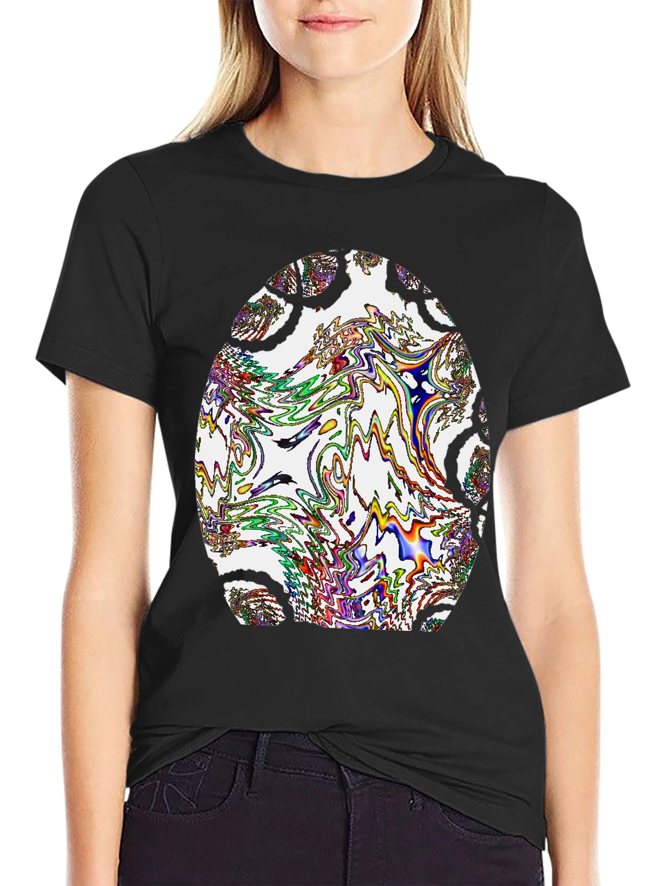 Abstract Art Mens Black T-Shirt