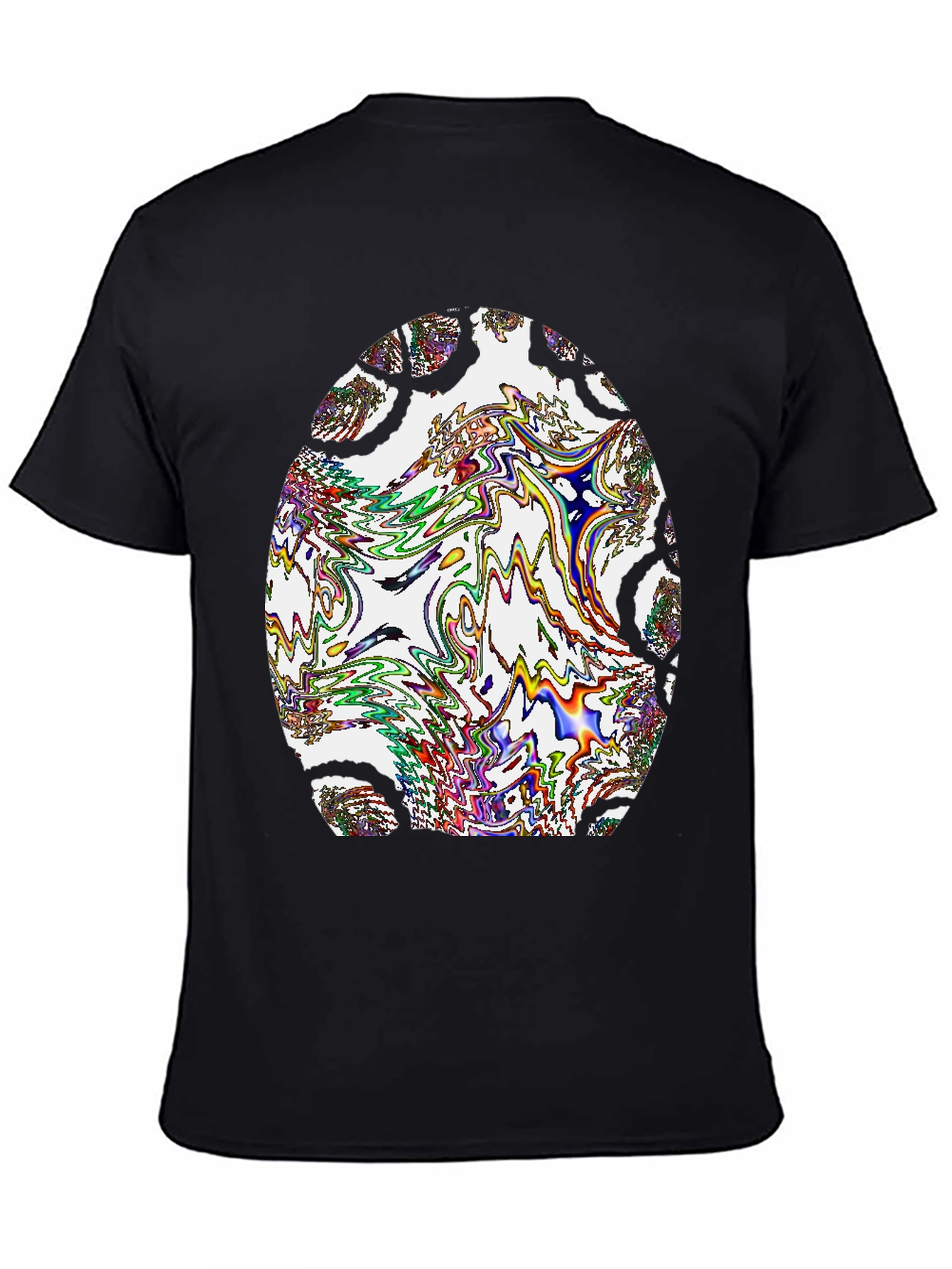 Abstract Art Mens Black T-Shirt