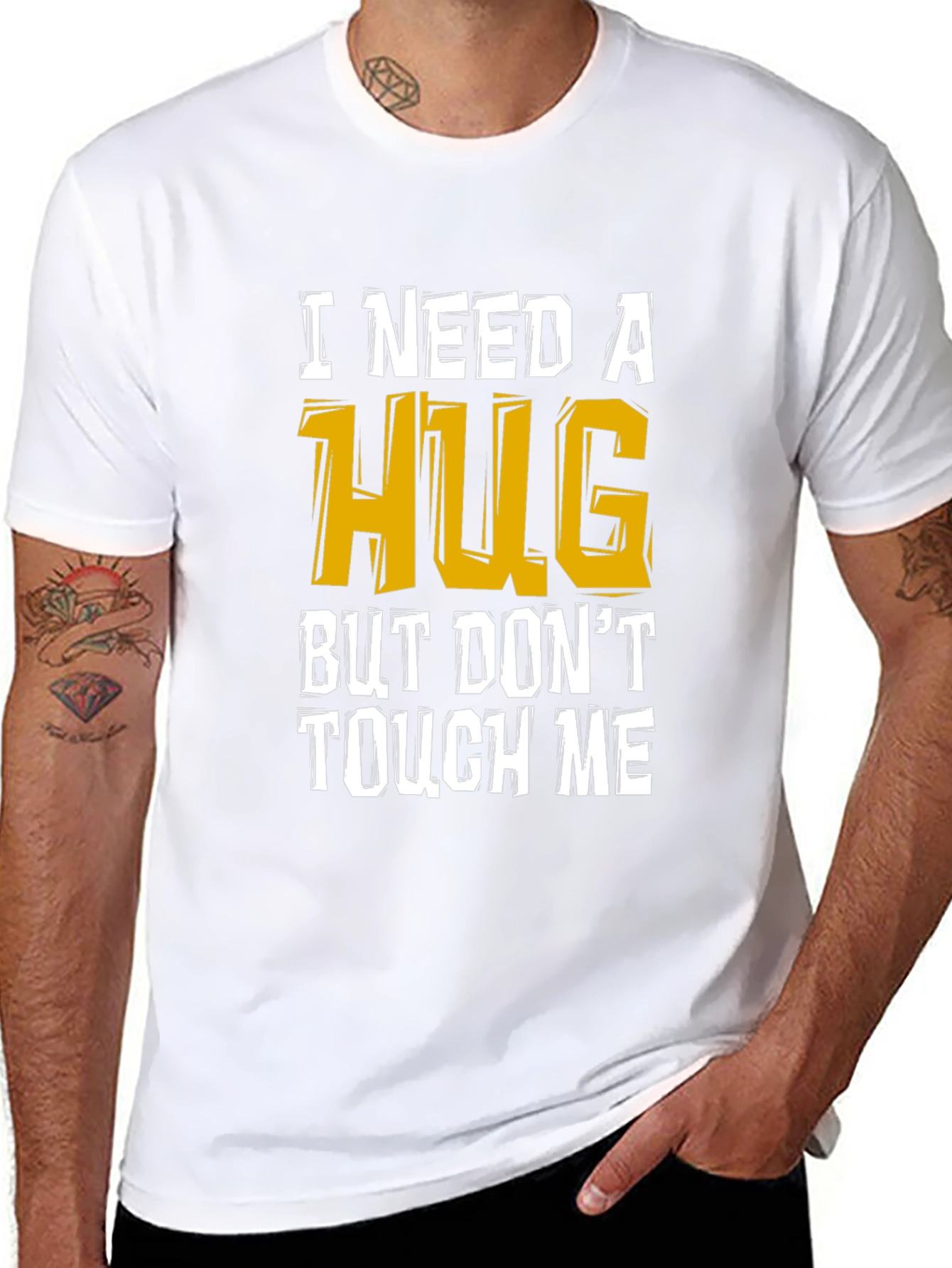 I Need A Hug Funny Graphic Tee