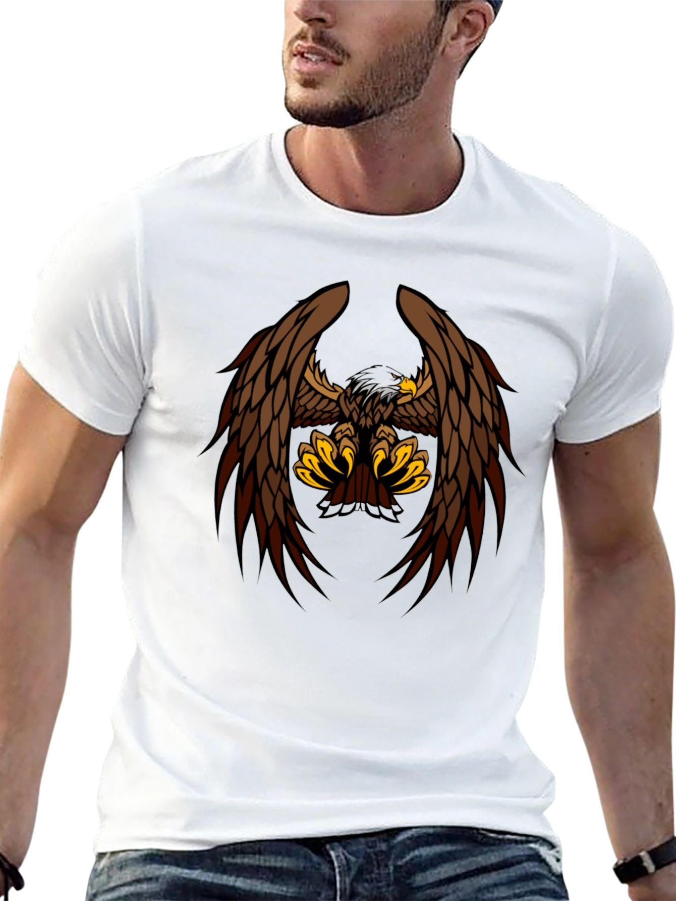 Eagle Claw Graphic Tee - Black Cotton