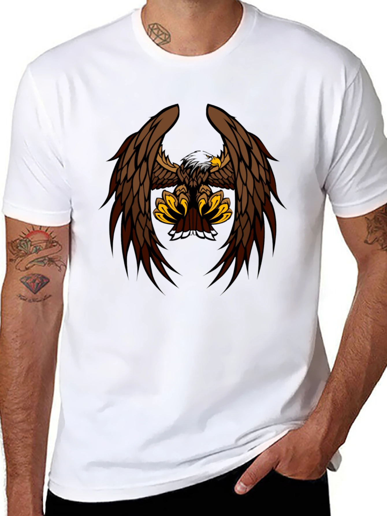 Eagle Claw Graphic Tee - Black Cotton