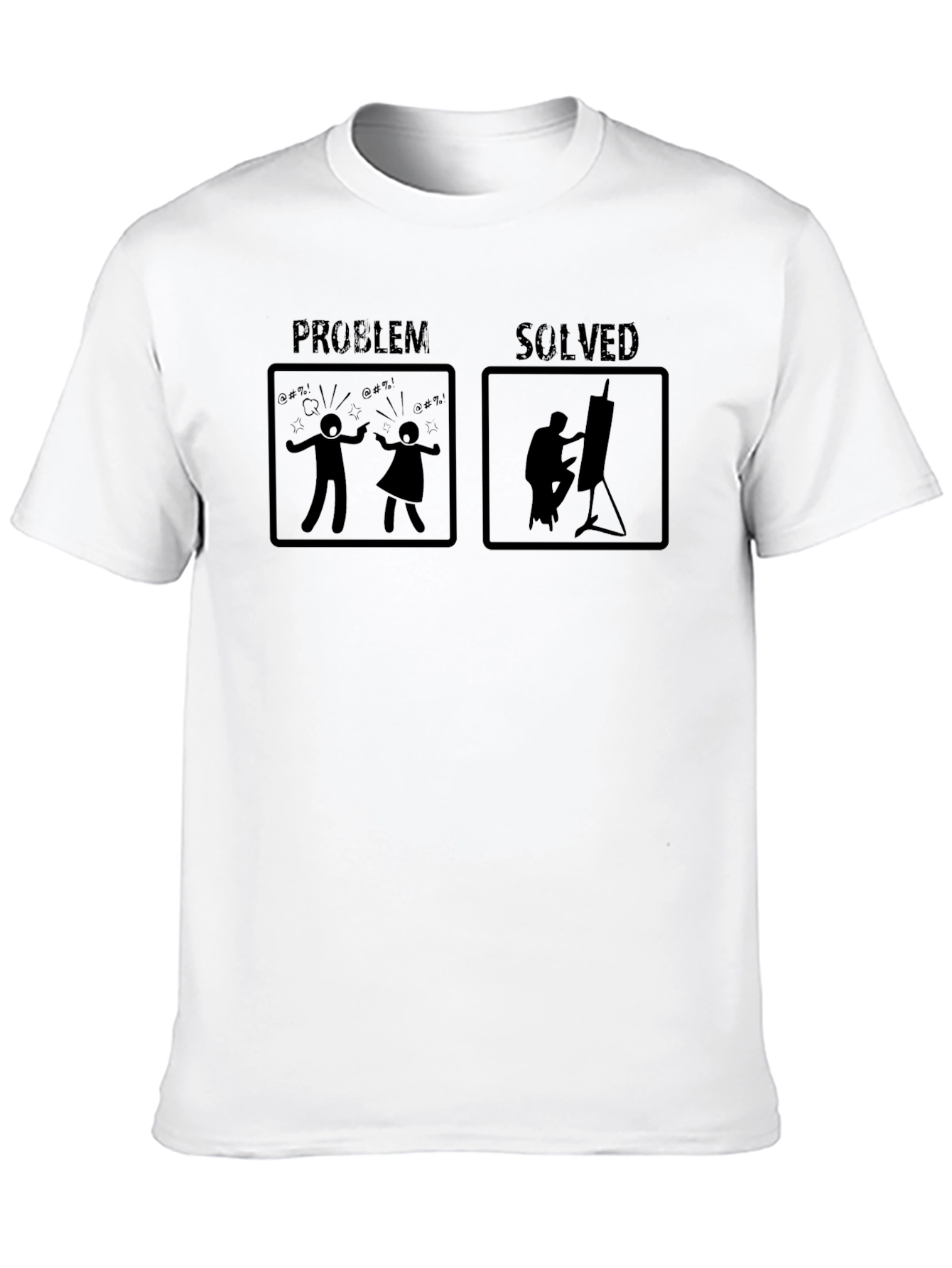 Problem Solved Artist T-Shirt Funny Painter Tee