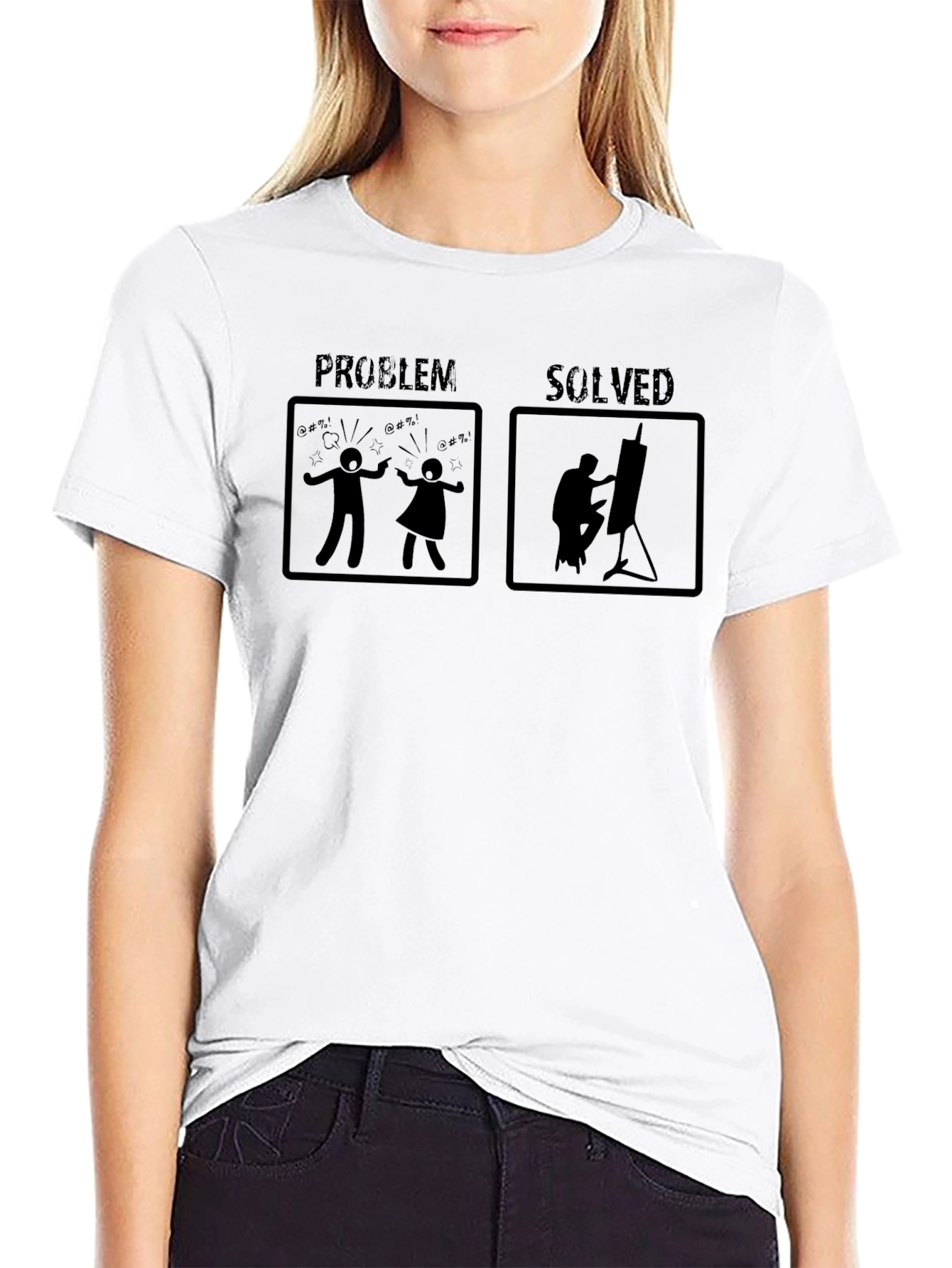 Problem Solved Artist T-Shirt Funny Painter Tee