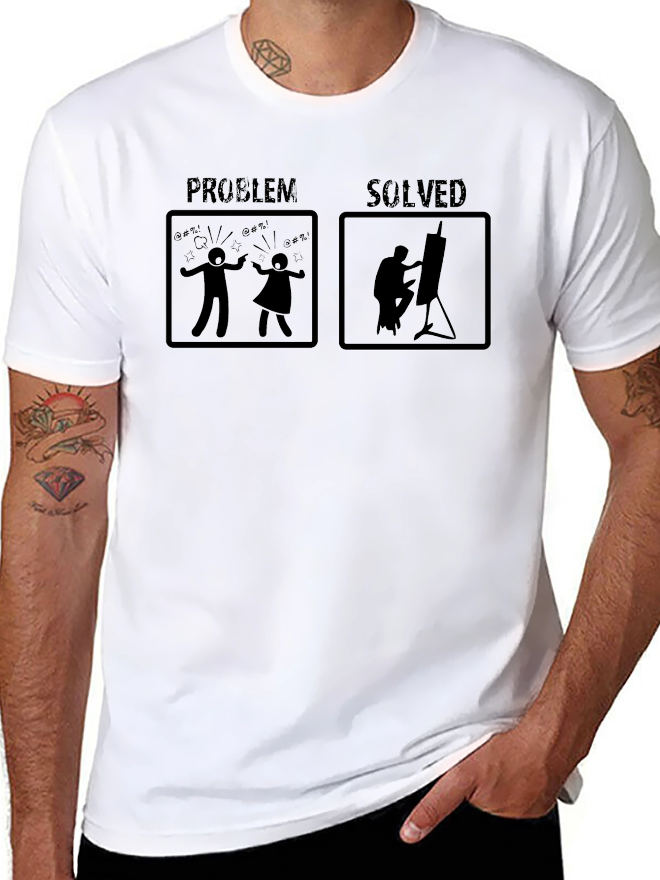 Problem Solved Artist T-Shirt Funny Painter Tee