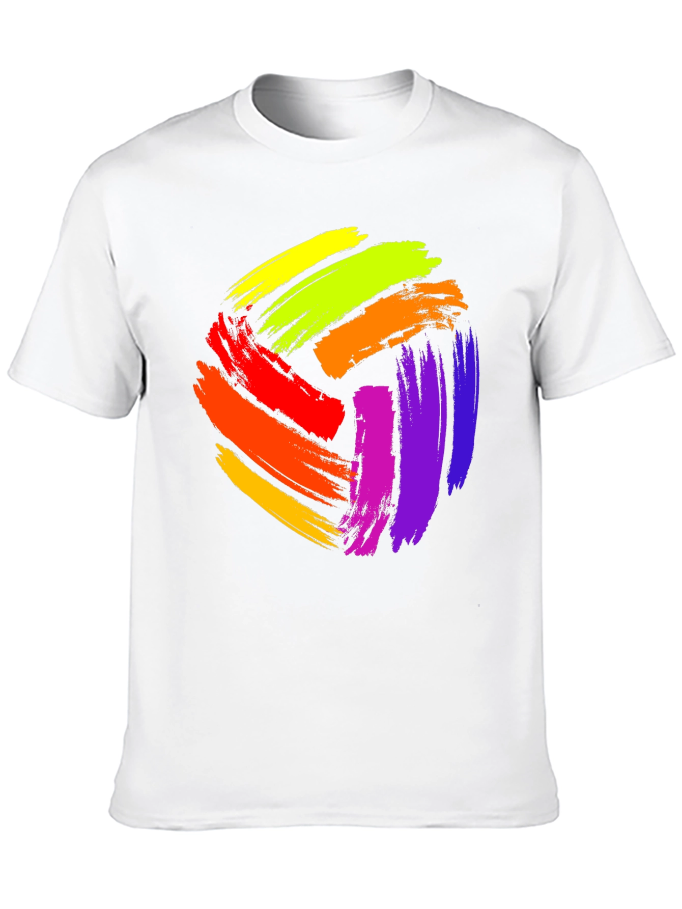 Vibrant Paint Stroke Design Black T-Shirt