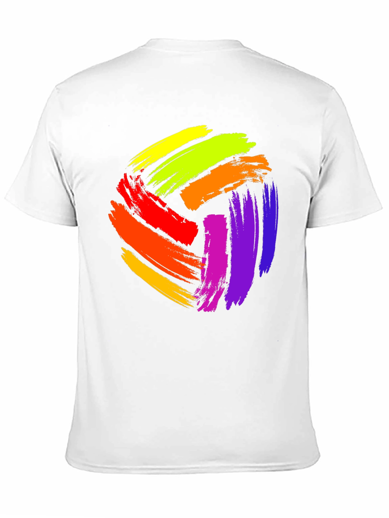 Vibrant Paint Stroke Design Black T-Shirt
