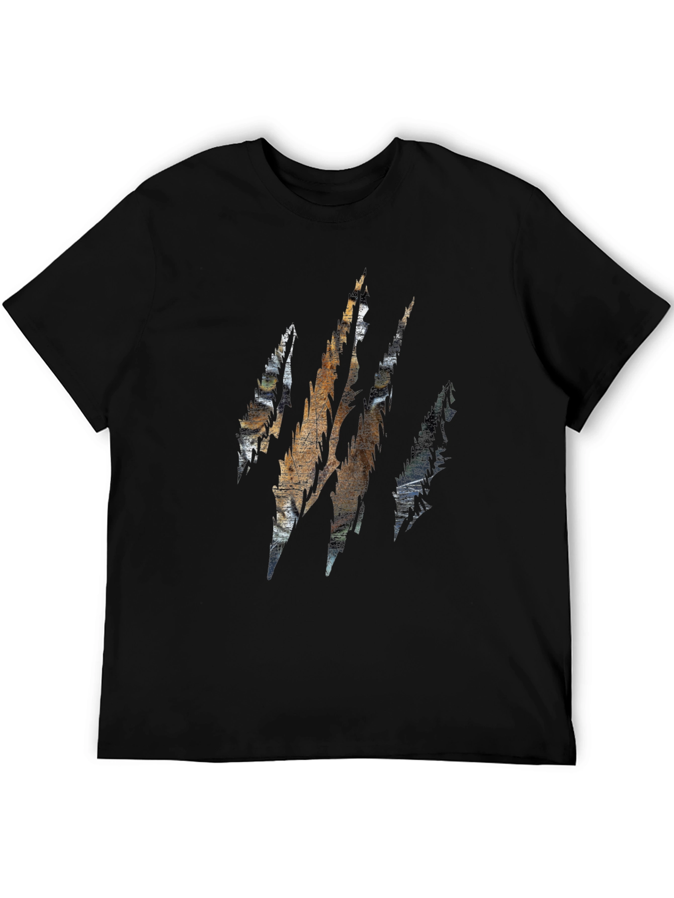 Tiger Claw Graphic Print Black T-Shirt
