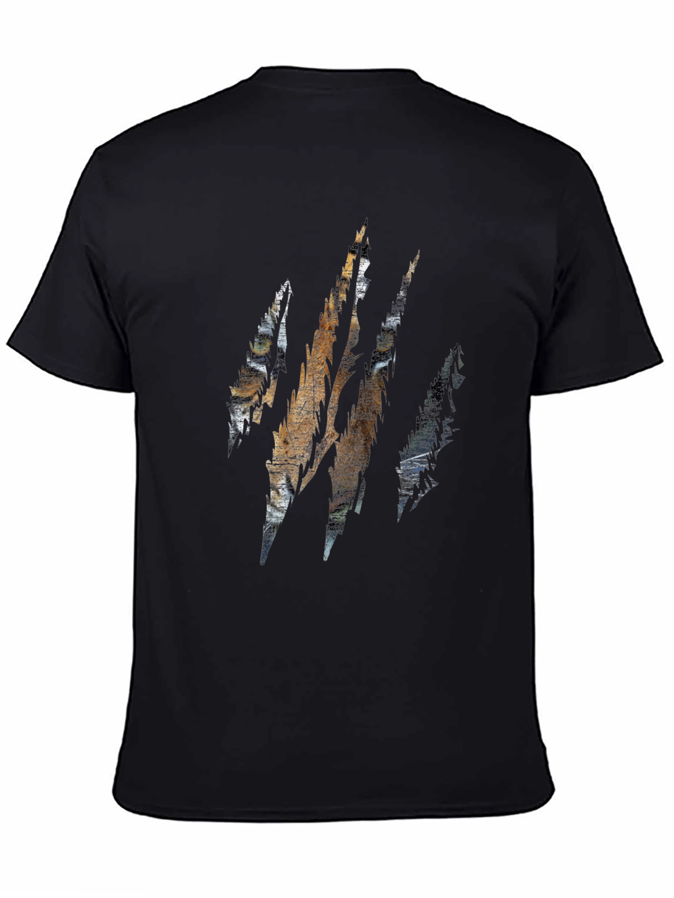 Tiger Claw Graphic Print Black T-Shirt