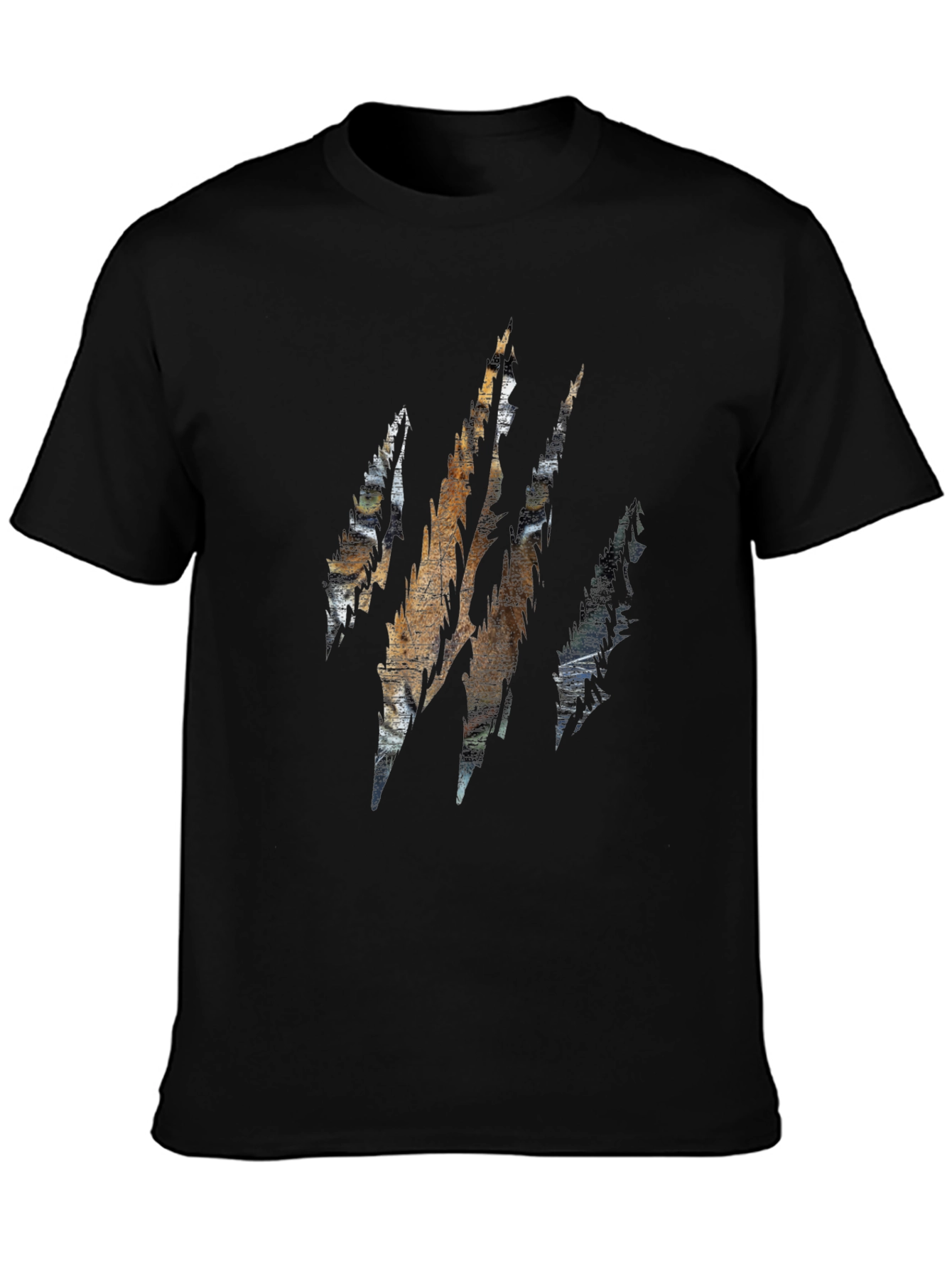 Tiger Claw Graphic Print Black T-Shirt