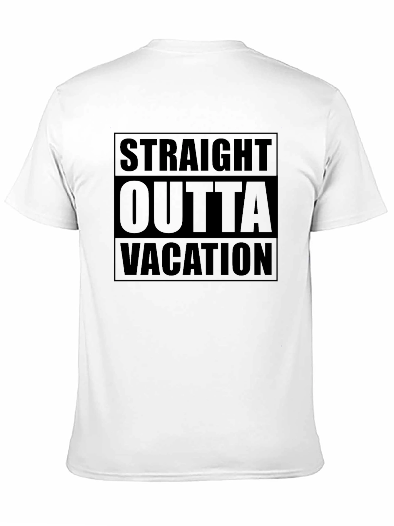 Straight Outta Vacation Black T-Shirt
