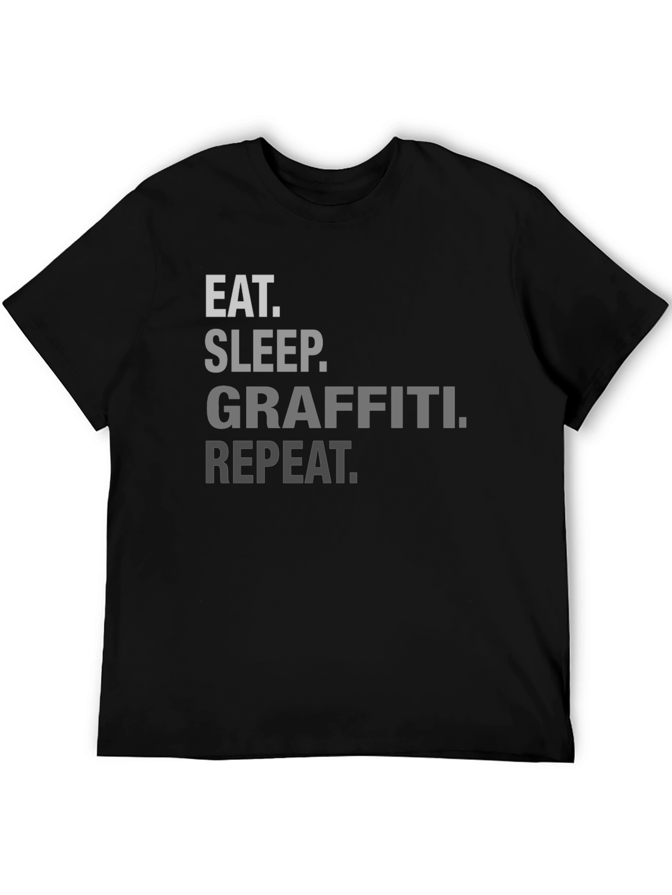 Eat Sleep Graffiti Repeat Black T-Shirt