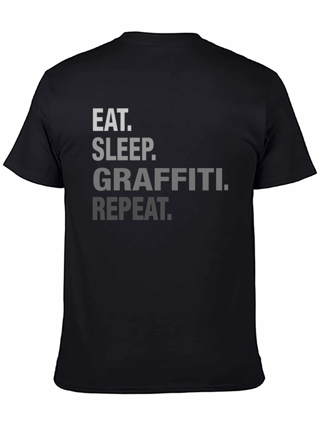 Eat Sleep Graffiti Repeat Black T-Shirt