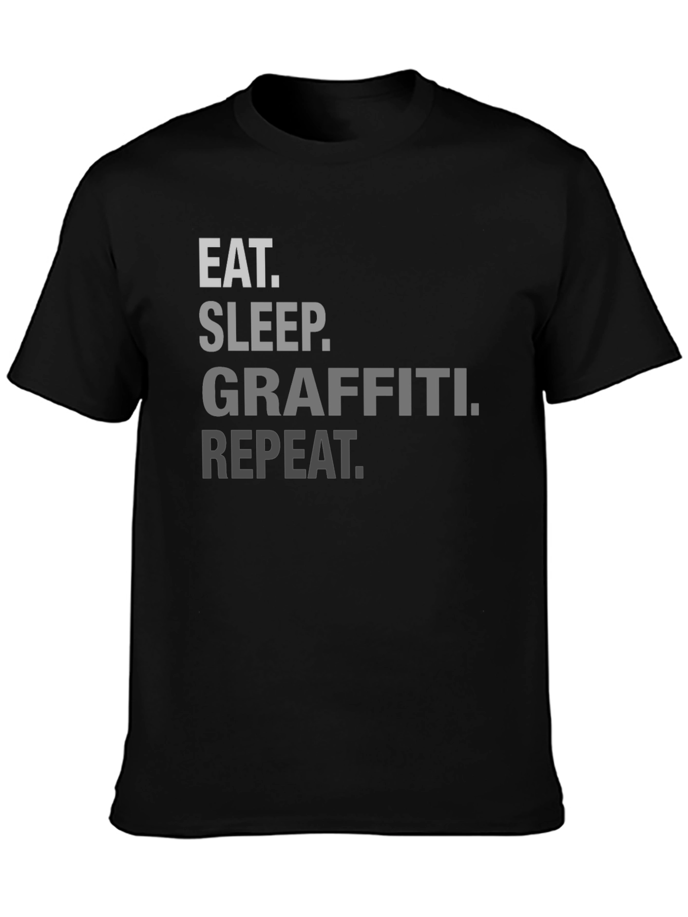 Eat Sleep Graffiti Repeat Black T-Shirt