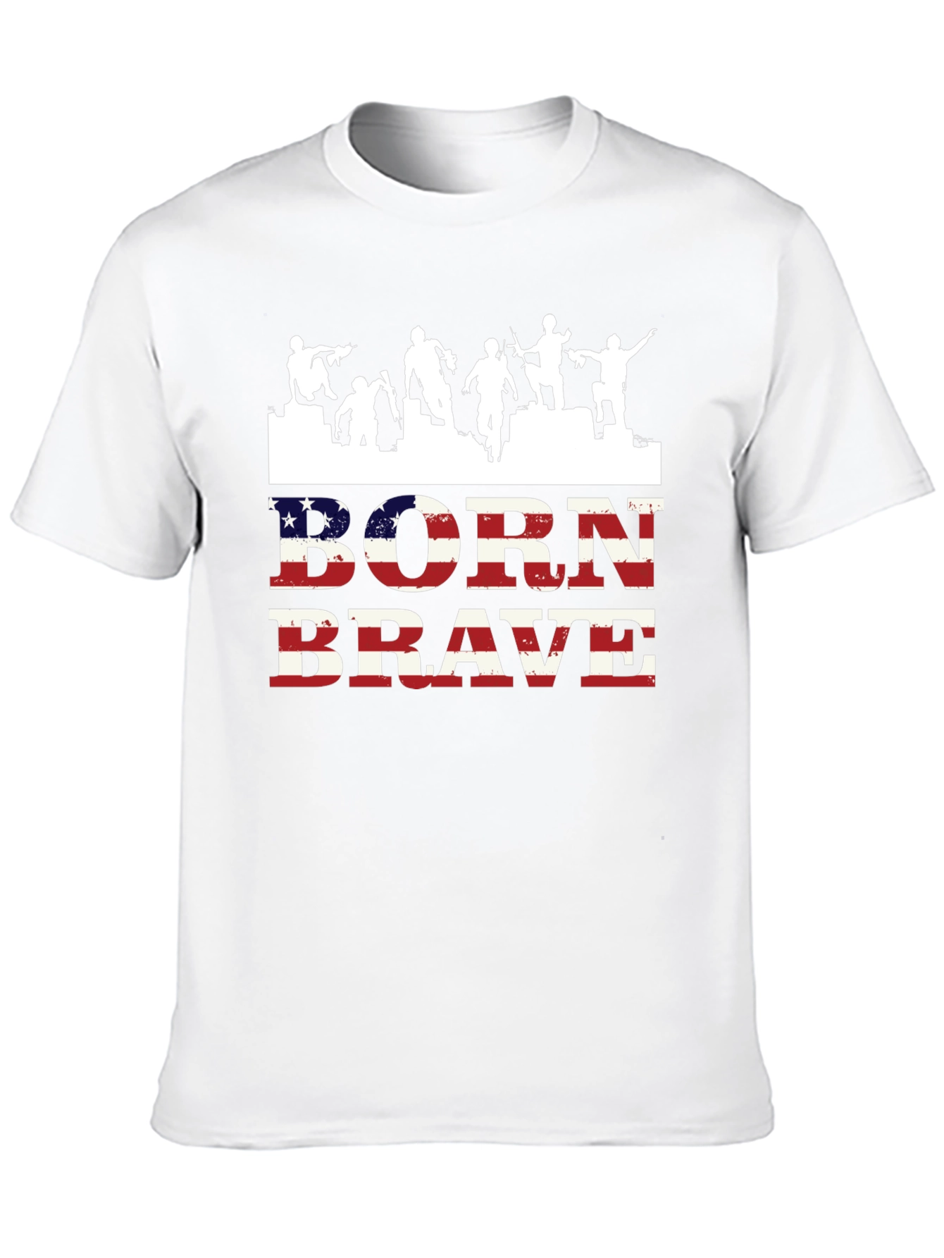 Born Brave Graphic Tee - Patriotic Mens T-Shirt