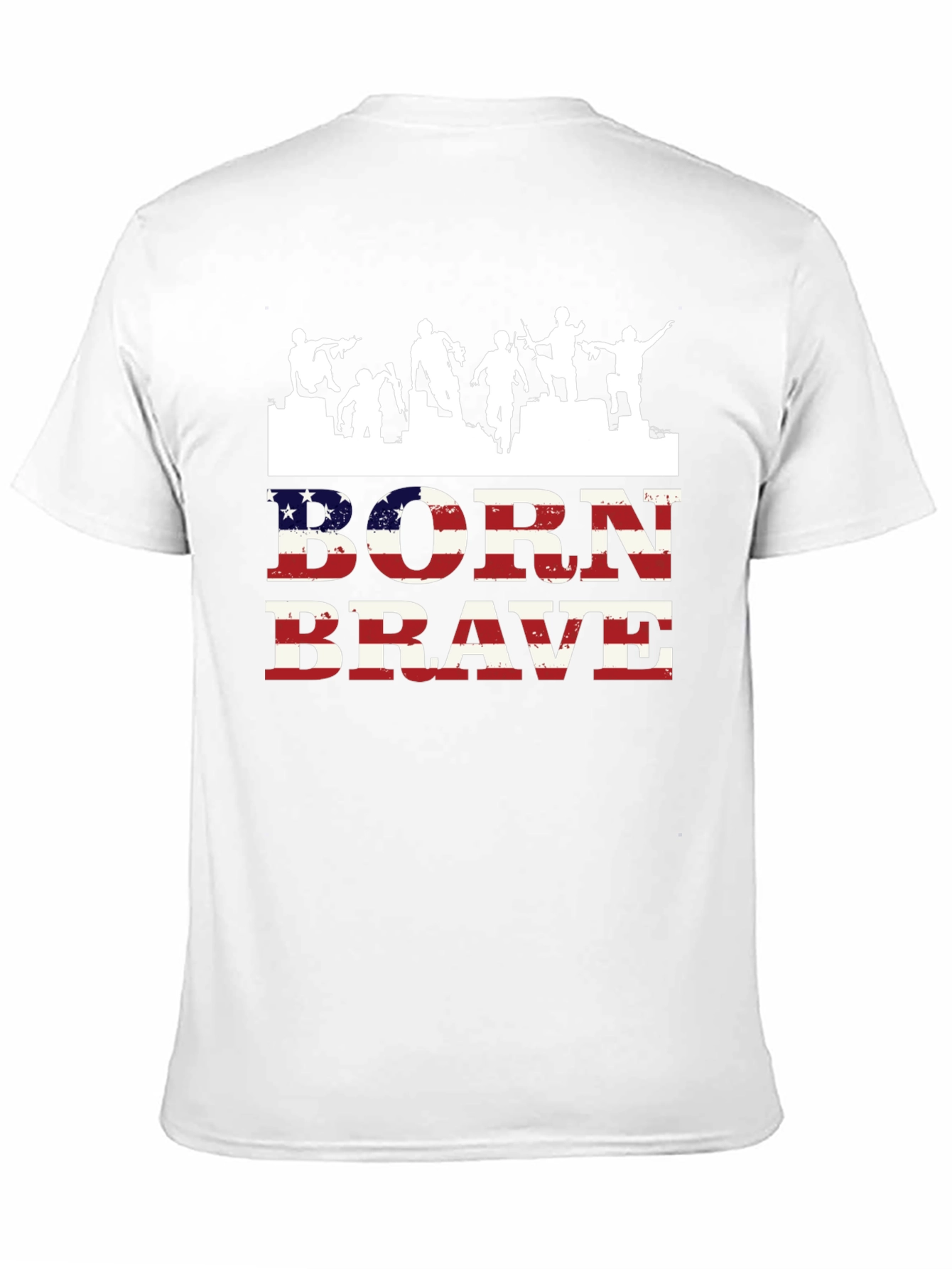 Born Brave Graphic Tee - Patriotic Mens T-Shirt