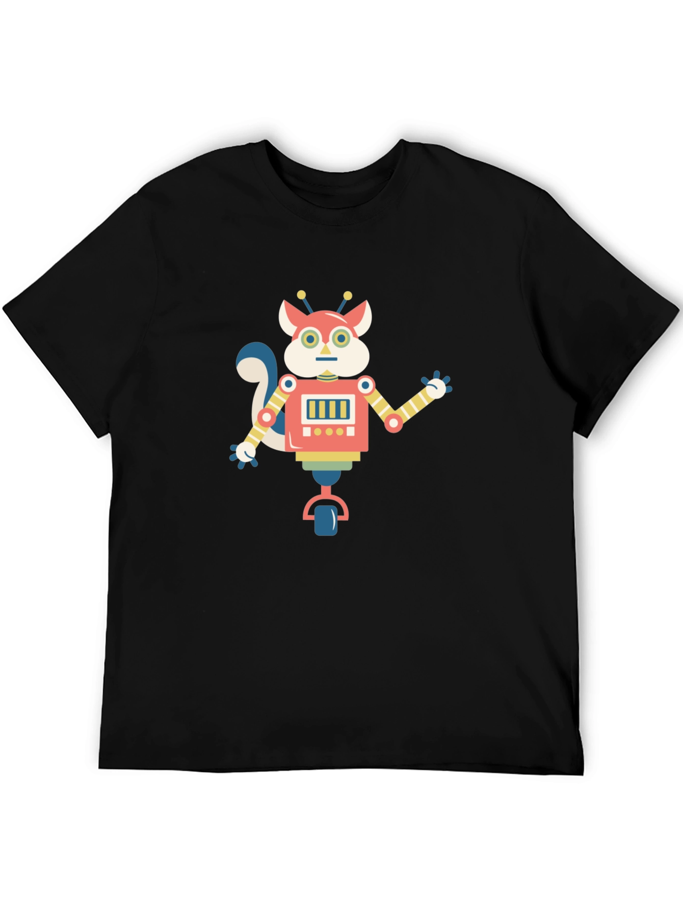 Robot Squirrel Graphic Tee - Quirky Fun Shirt