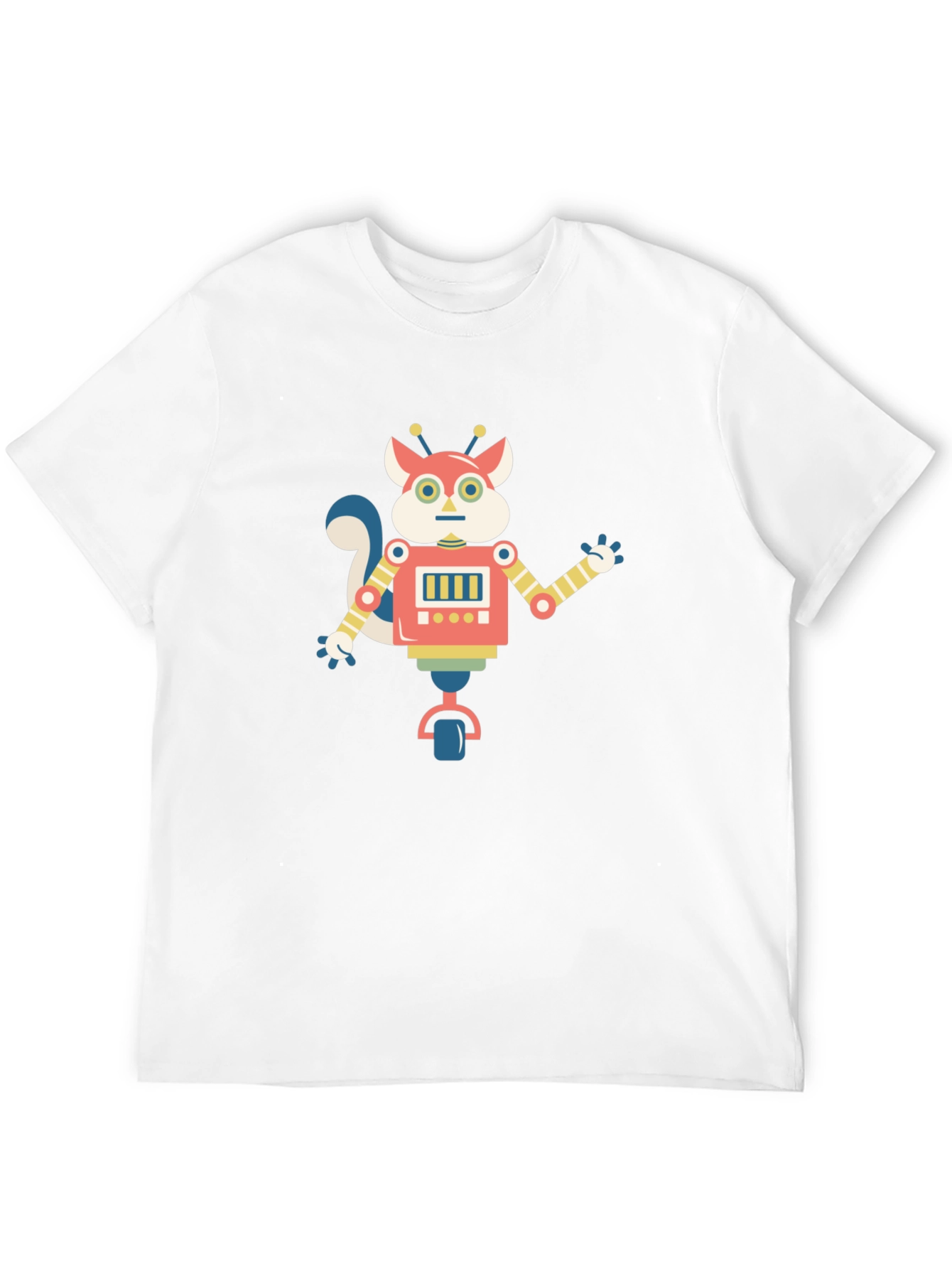 Robot Squirrel Graphic Tee - Quirky Fun Shirt