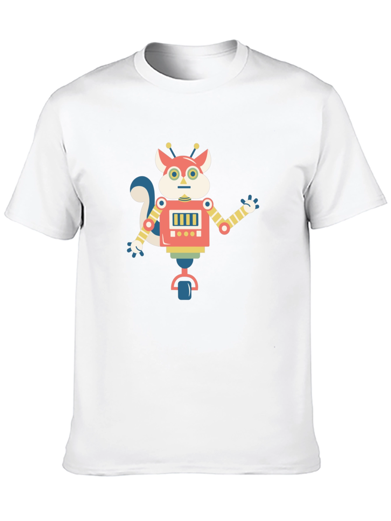 Robot Squirrel Graphic Tee - Quirky Fun Shirt