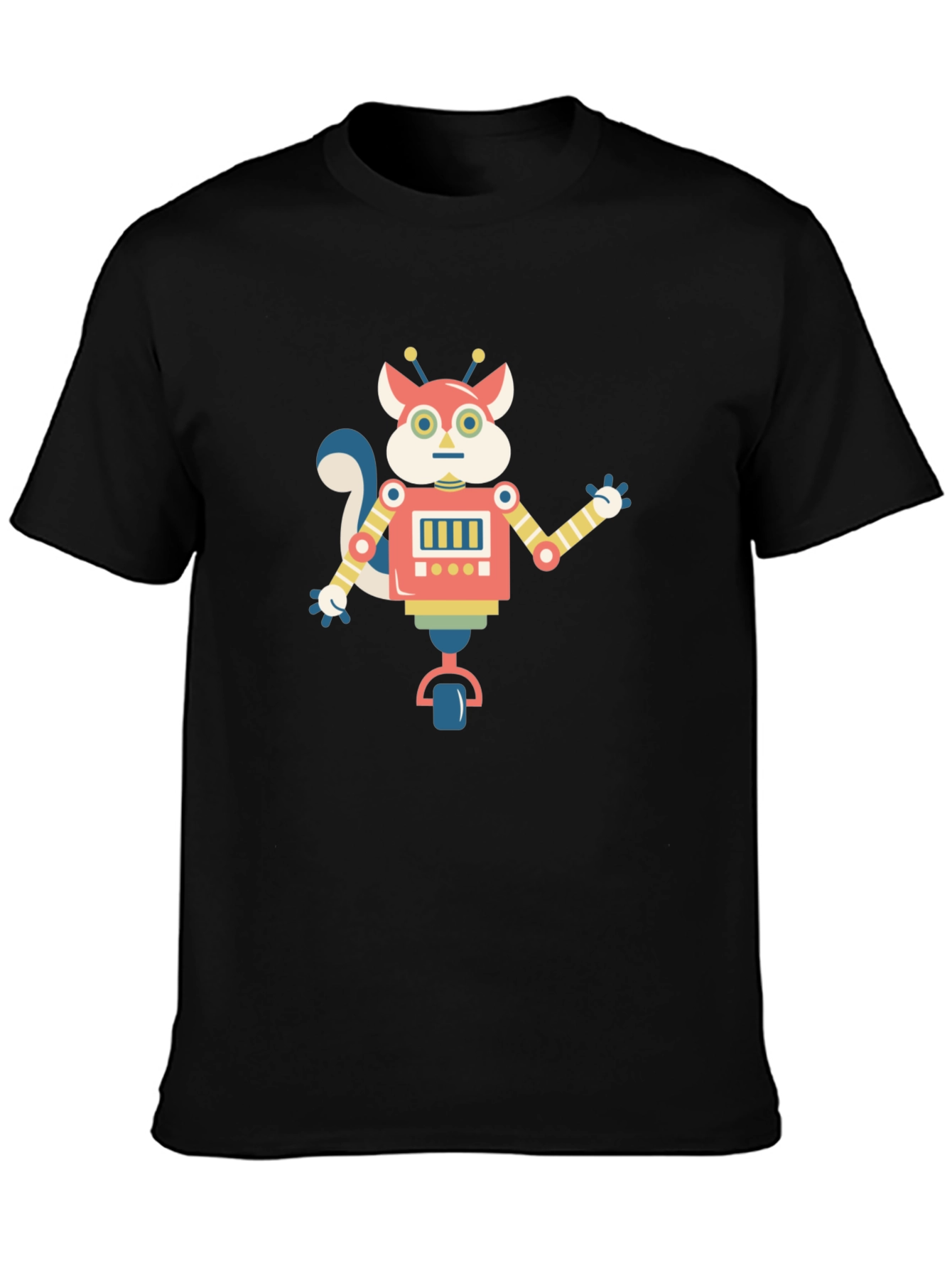 Robot Squirrel Graphic Tee - Quirky Fun Shirt