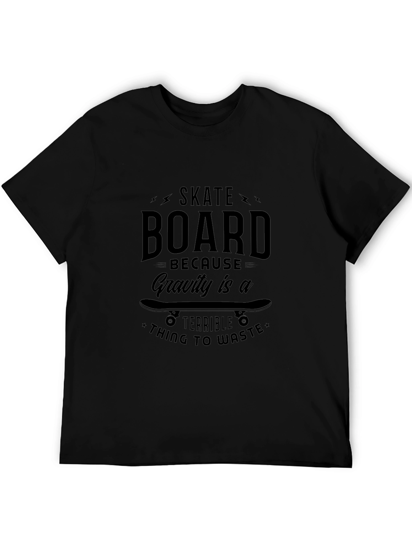 Skateboard Gravity Black T-Shirt