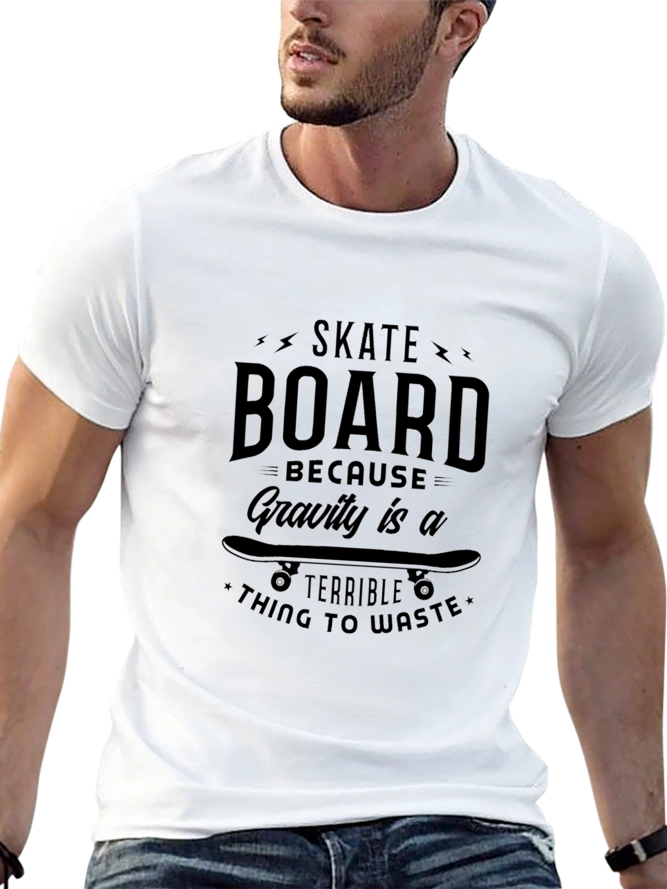 Skateboard Gravity Black T-Shirt