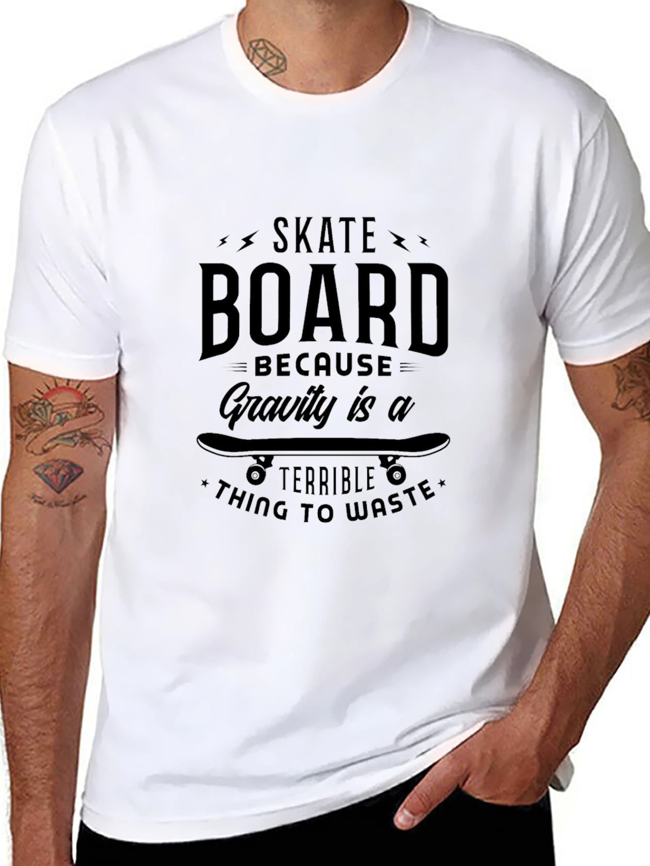 Skateboard Gravity Black T-Shirt
