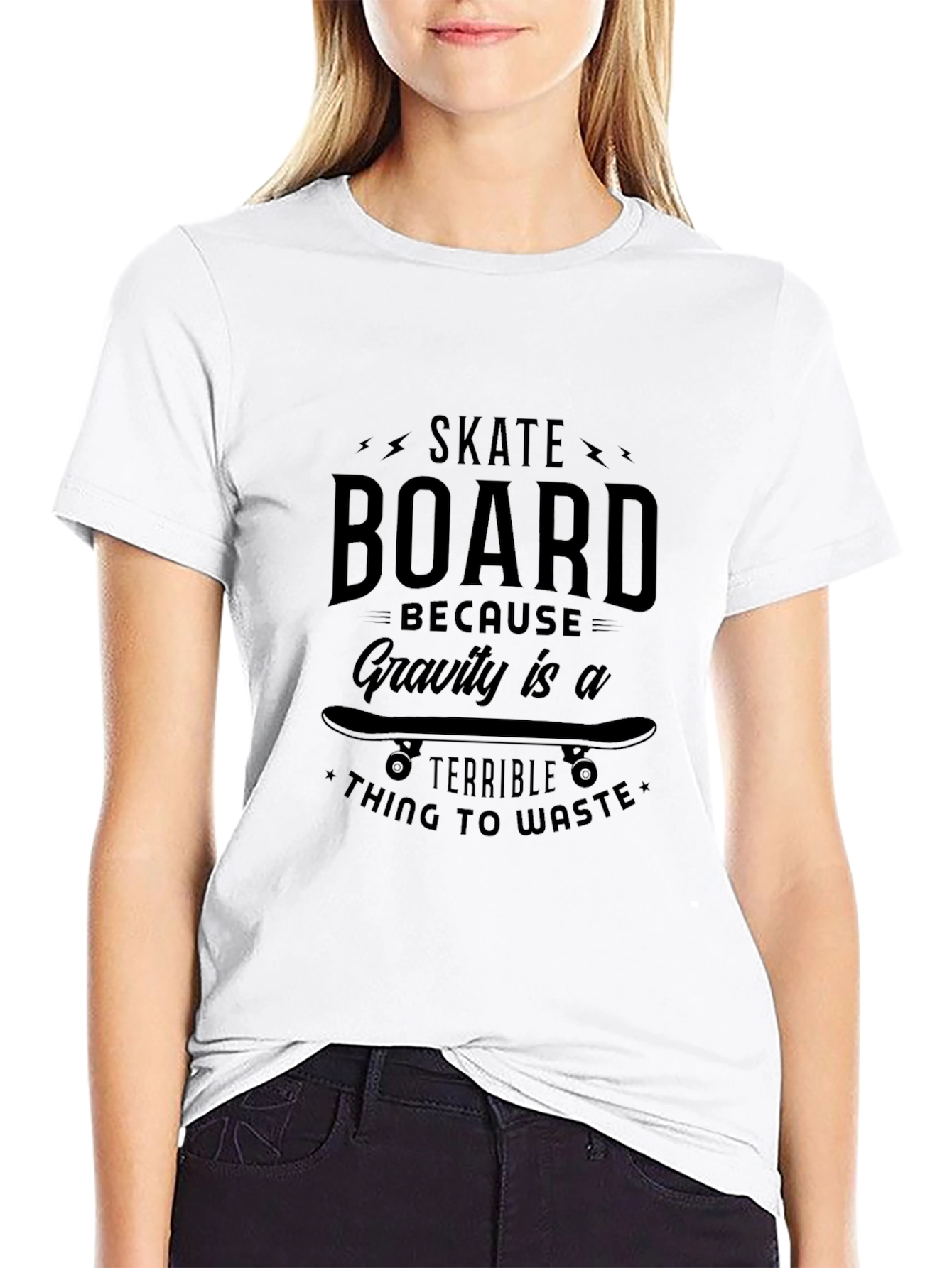 Skateboard Gravity Black T-Shirt