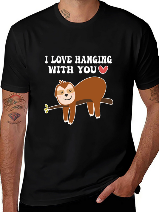 Sloth Hanging With You Graphic T-Shirt