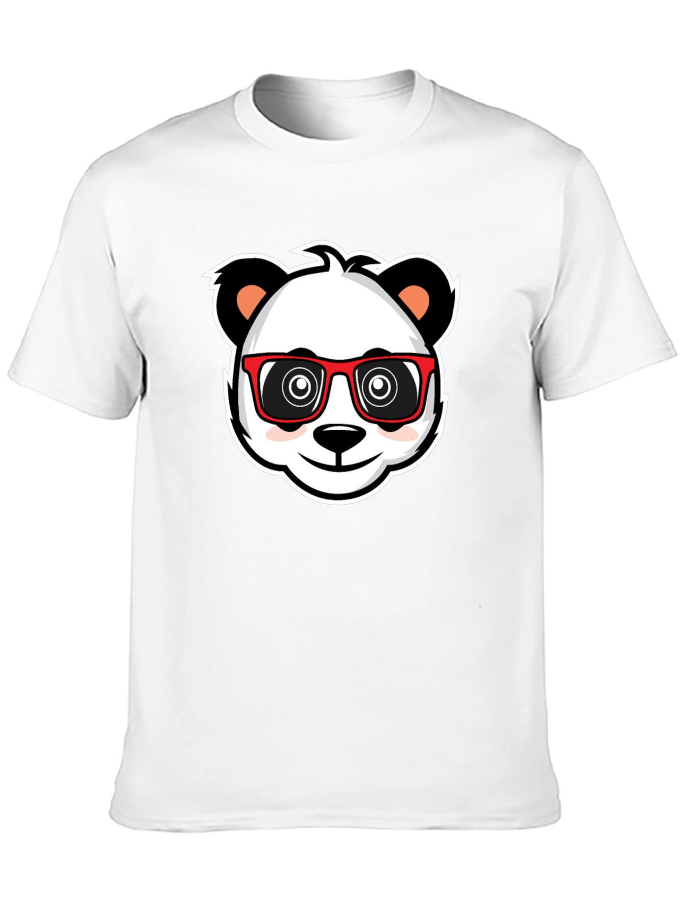 Cool Panda in Glasses Black T-Shirt