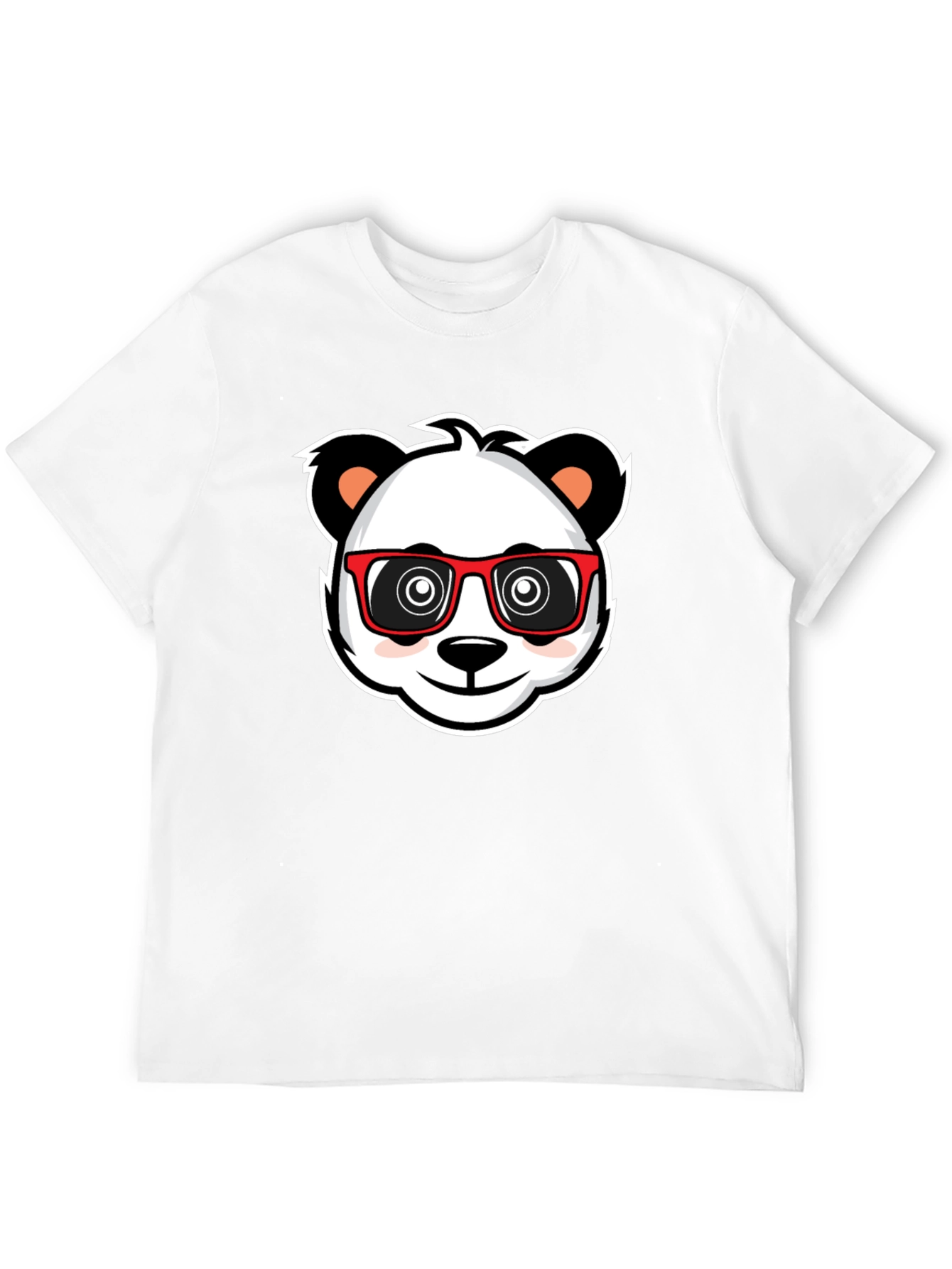 Cool Panda in Glasses Black T-Shirt