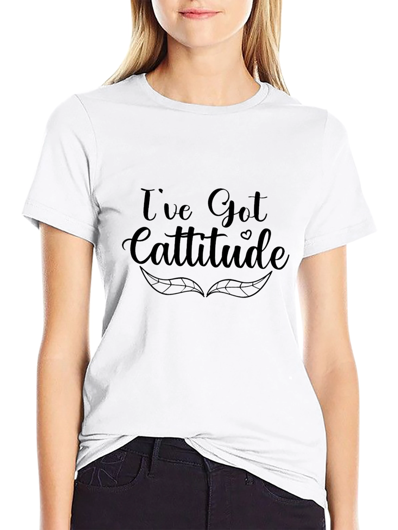 Ive Got Cattitude Black T-Shirt