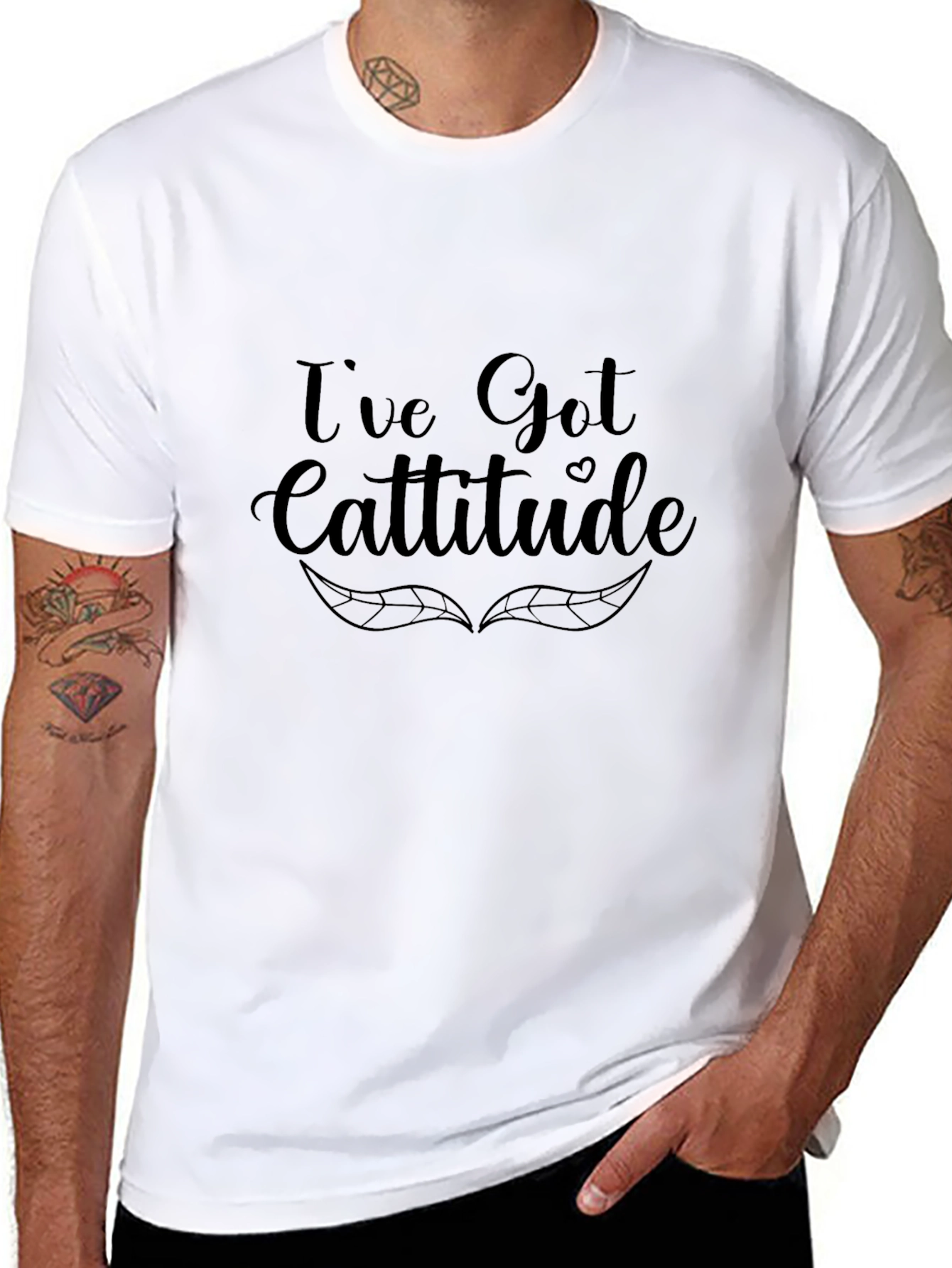 Ive Got Cattitude Black T-Shirt