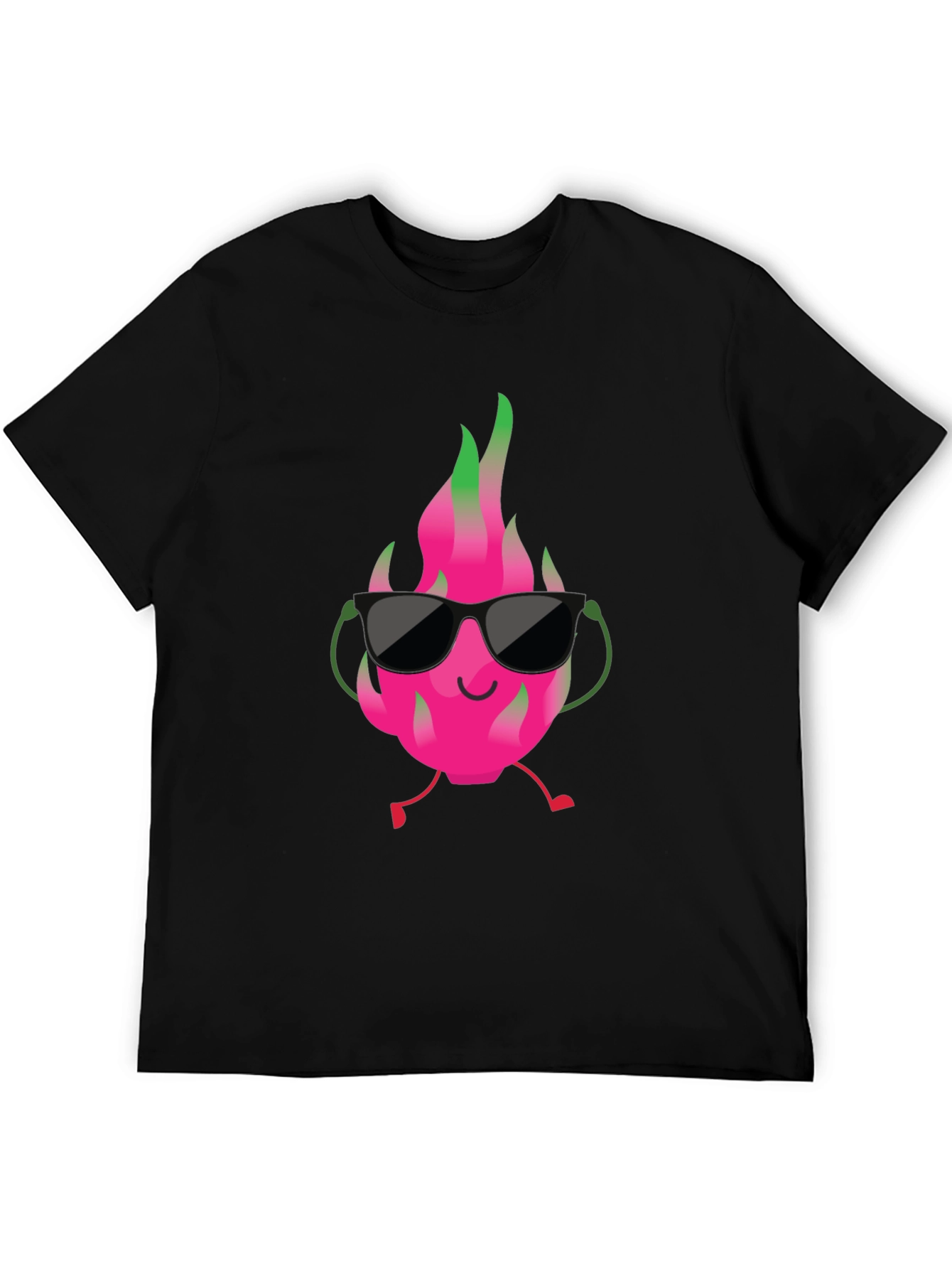 Cool Dragon Fruit Graphic Tee - Black T-Shirt