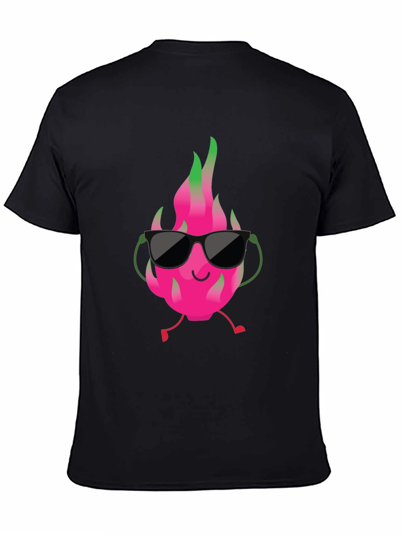Cool Dragon Fruit Graphic Tee - Black T-Shirt