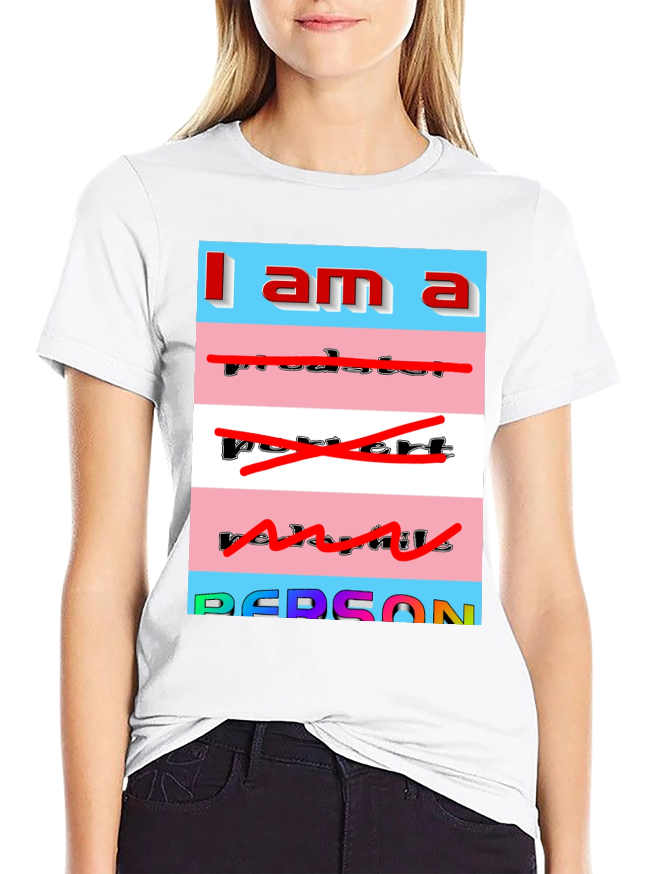 I am a Person T-Shirt - Transgender Pride