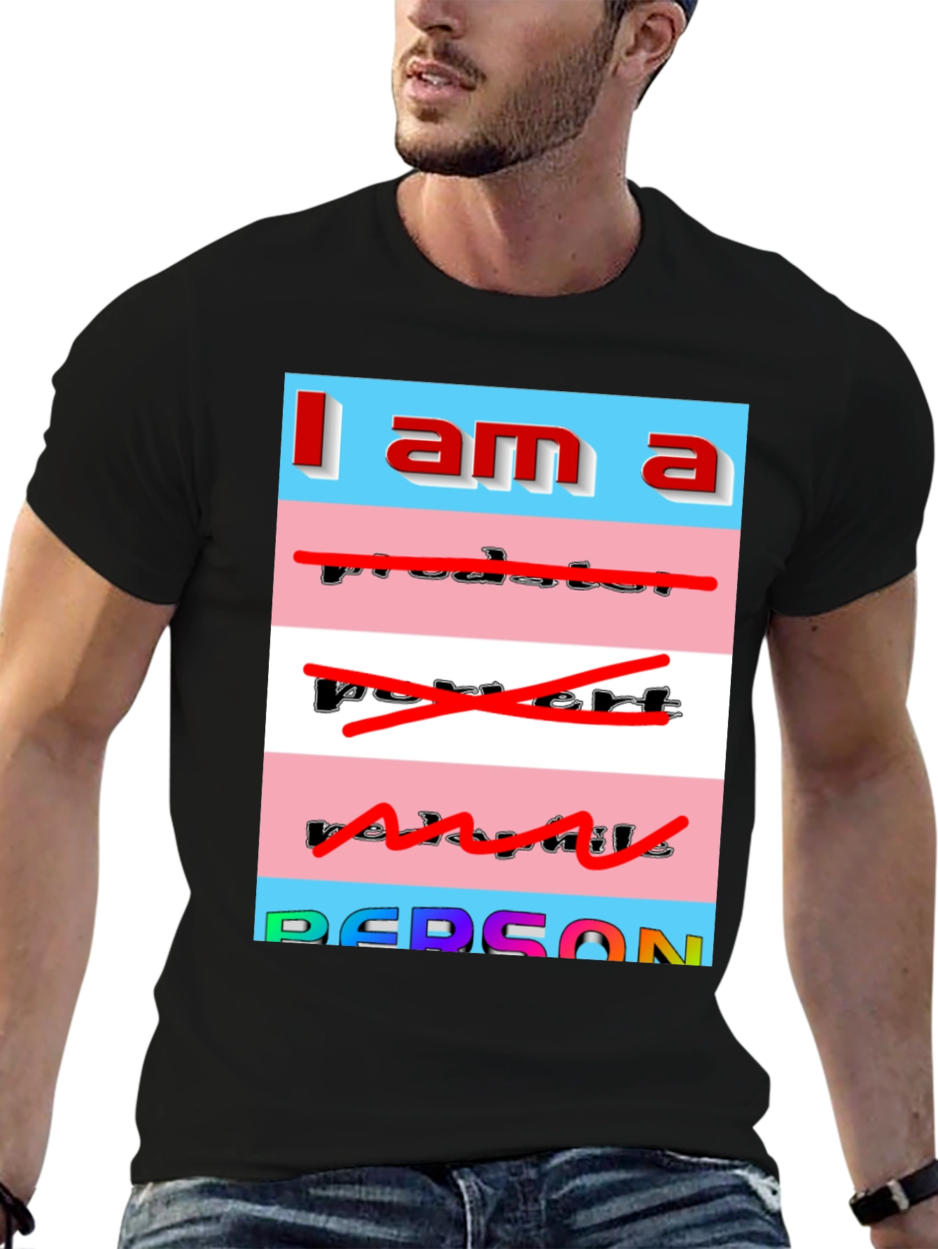 I am a Person T-Shirt - Transgender Pride