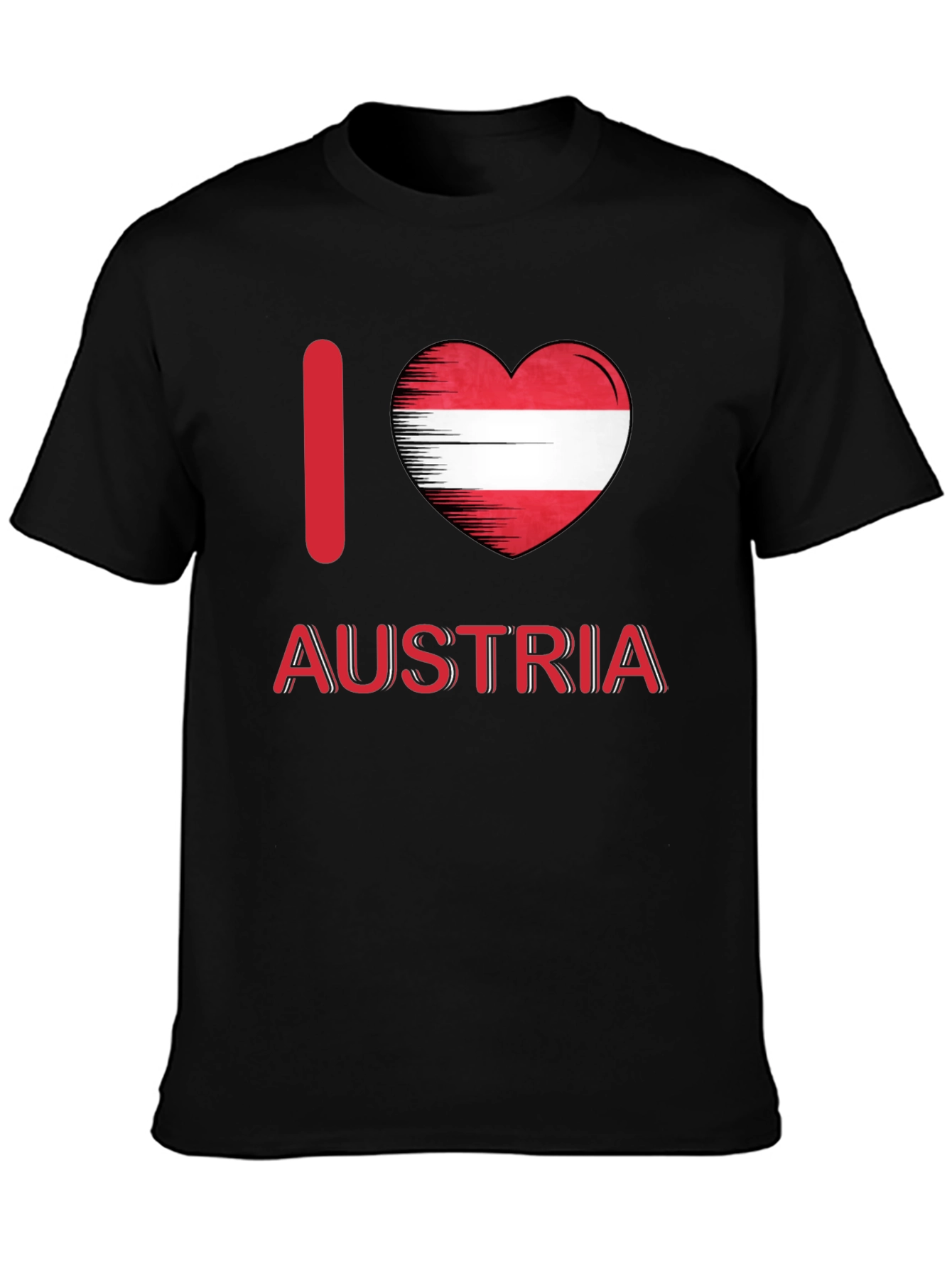 I Love Austria T-Shirt - Austrian Flag Heart