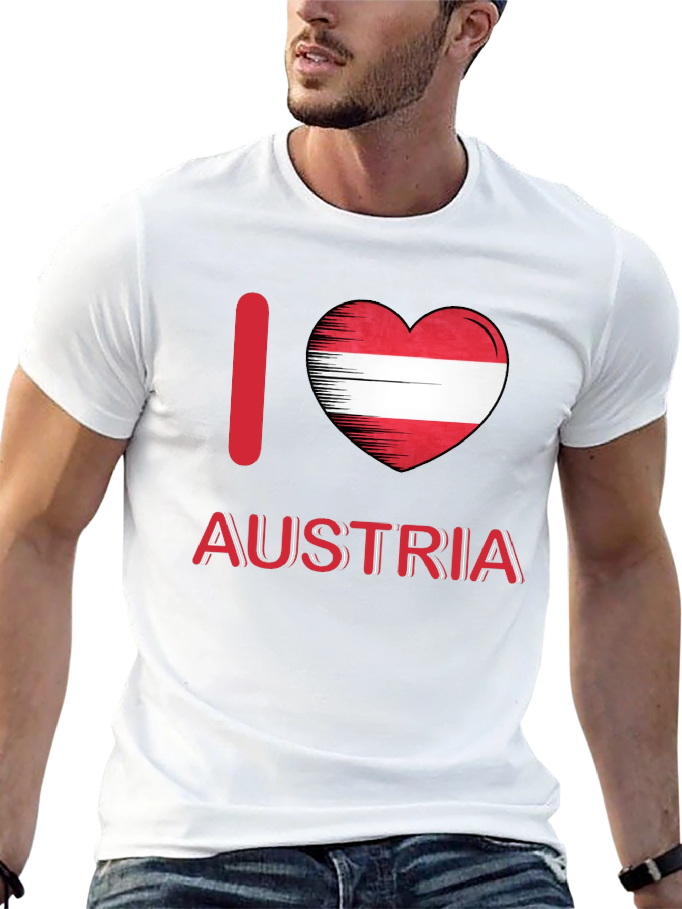 I Love Austria T-Shirt - Austrian Flag Heart
