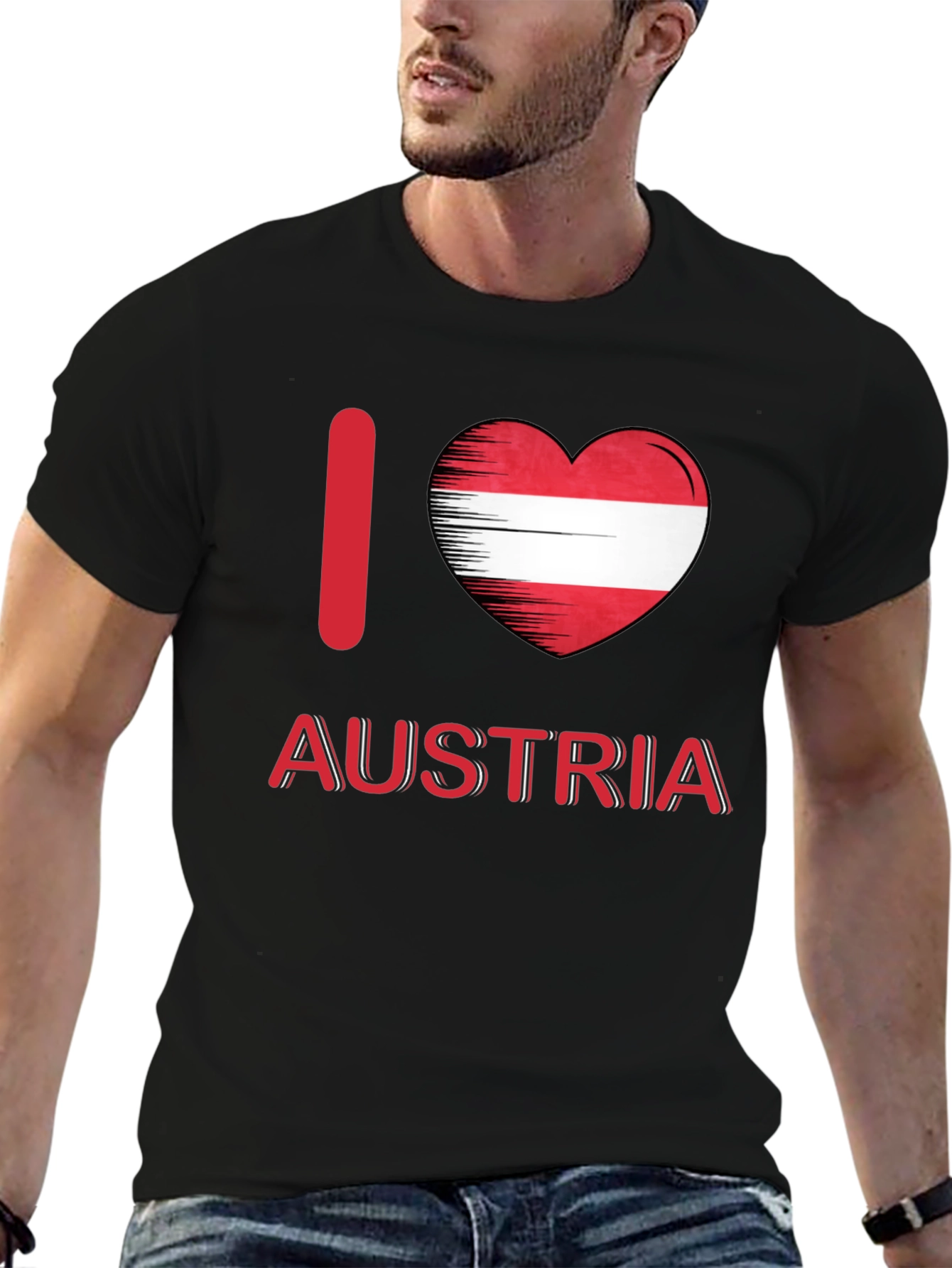 I Love Austria T-Shirt - Austrian Flag Heart