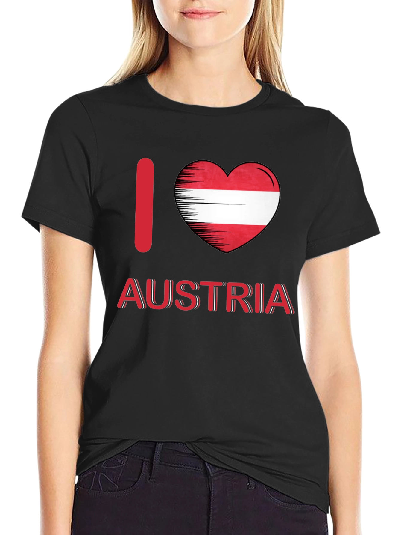 I Love Austria T-Shirt - Austrian Flag Heart