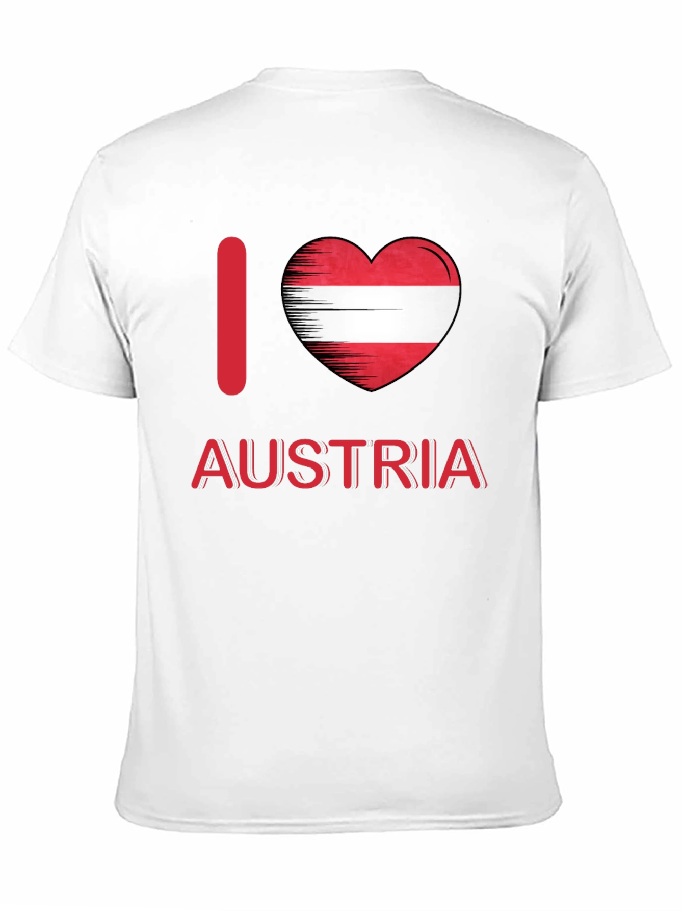 I Love Austria T-Shirt - Austrian Flag Heart