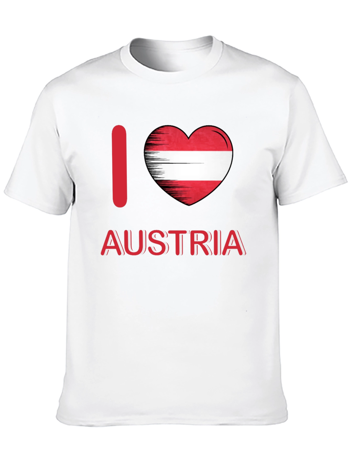 I Love Austria T-Shirt - Austrian Flag Heart