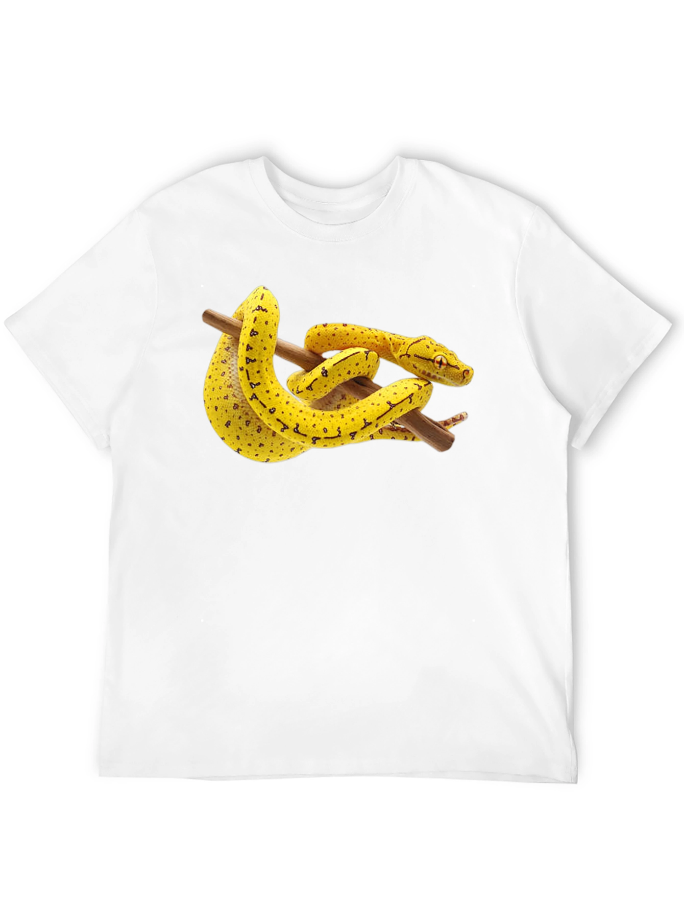 Snake on Branch Graphic T-Shirt - Black