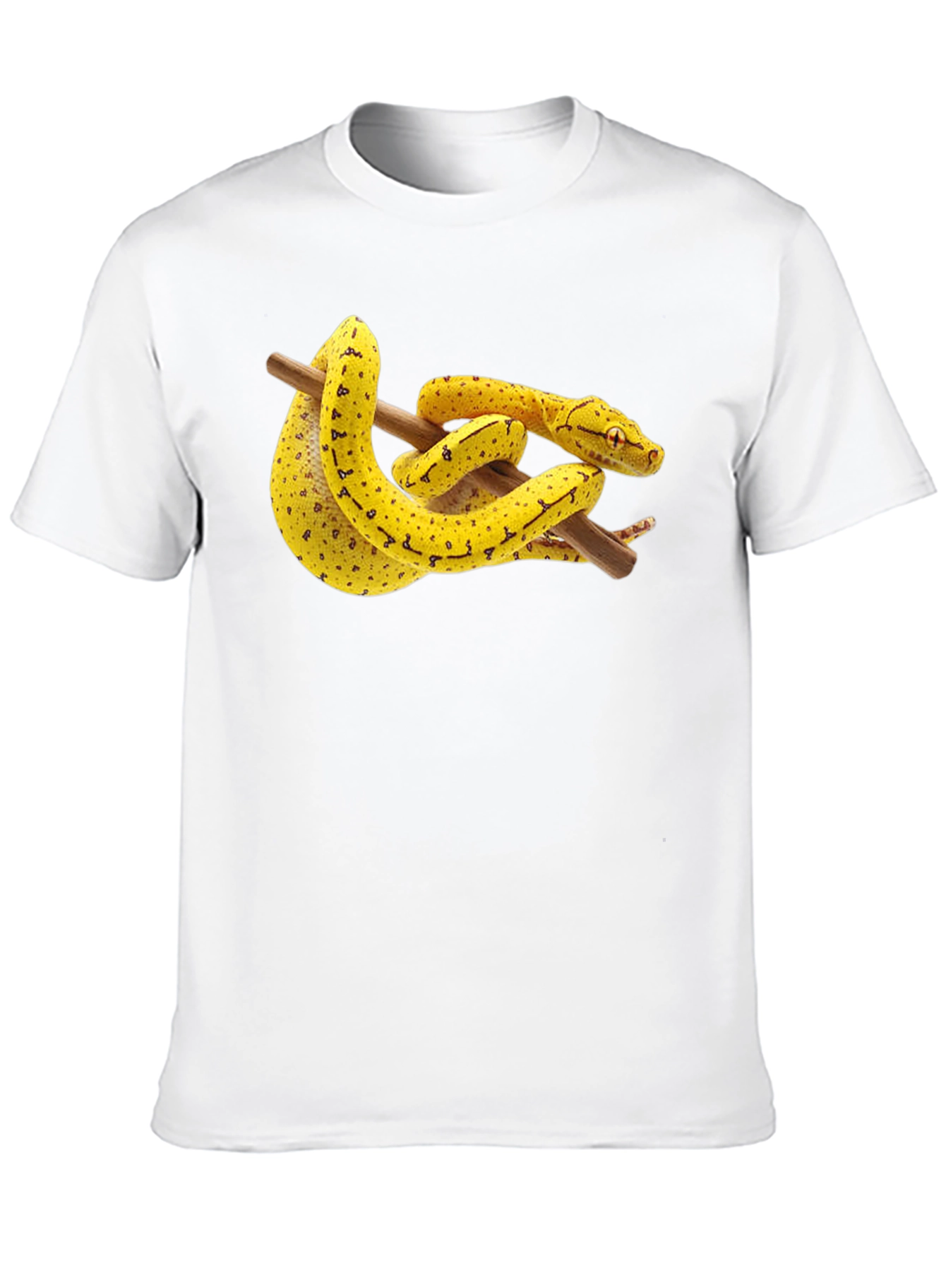 Snake on Branch Graphic T-Shirt - Black