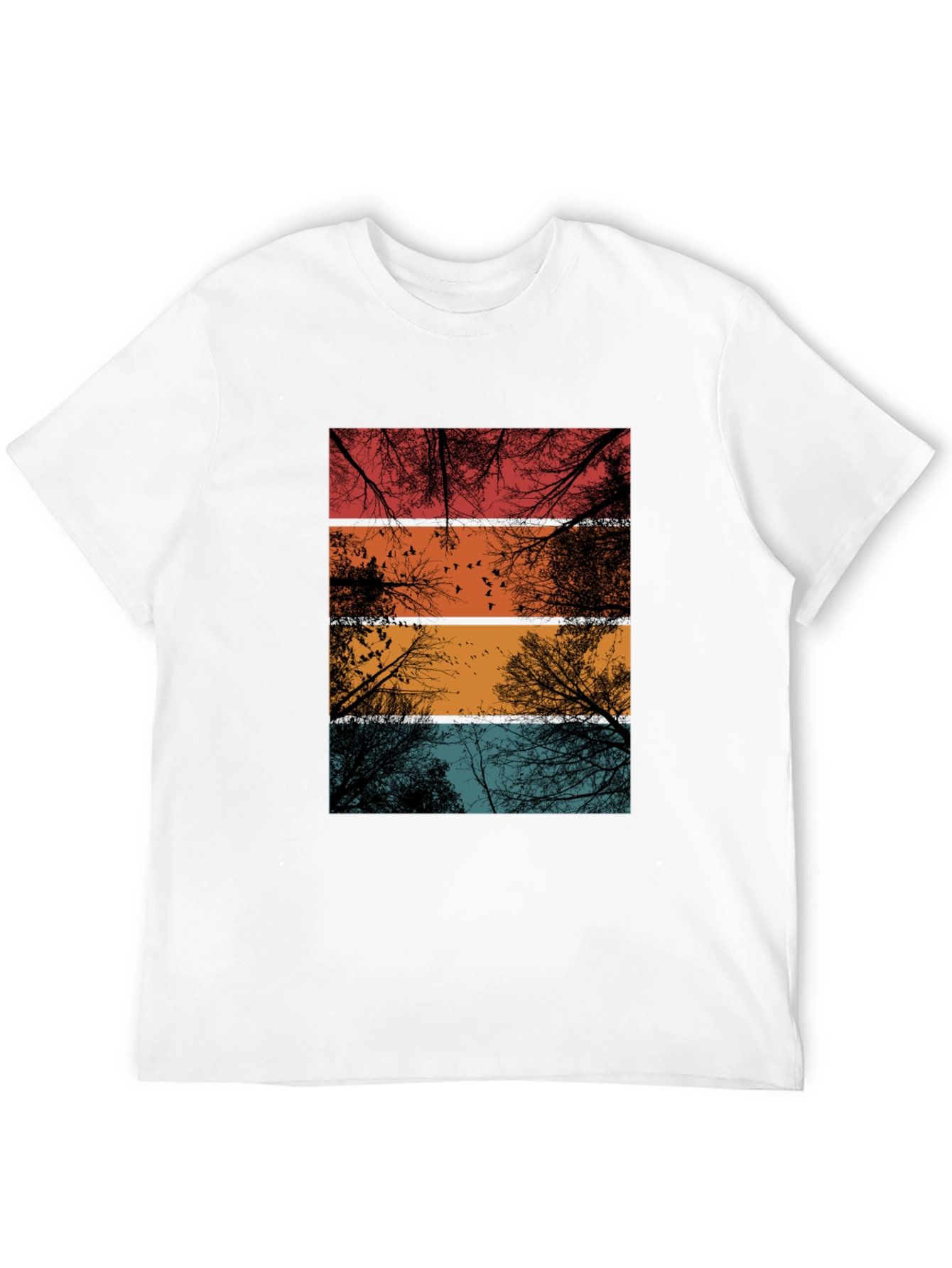 Retro Trees T-Shirt - Nature Lover Tee