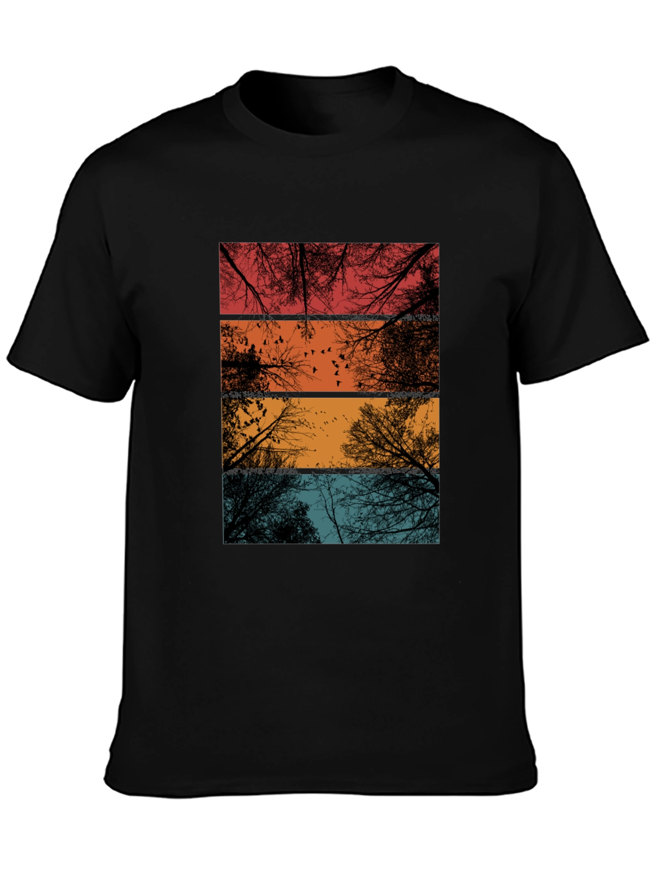 Retro Trees T-Shirt - Nature Lover Tee
